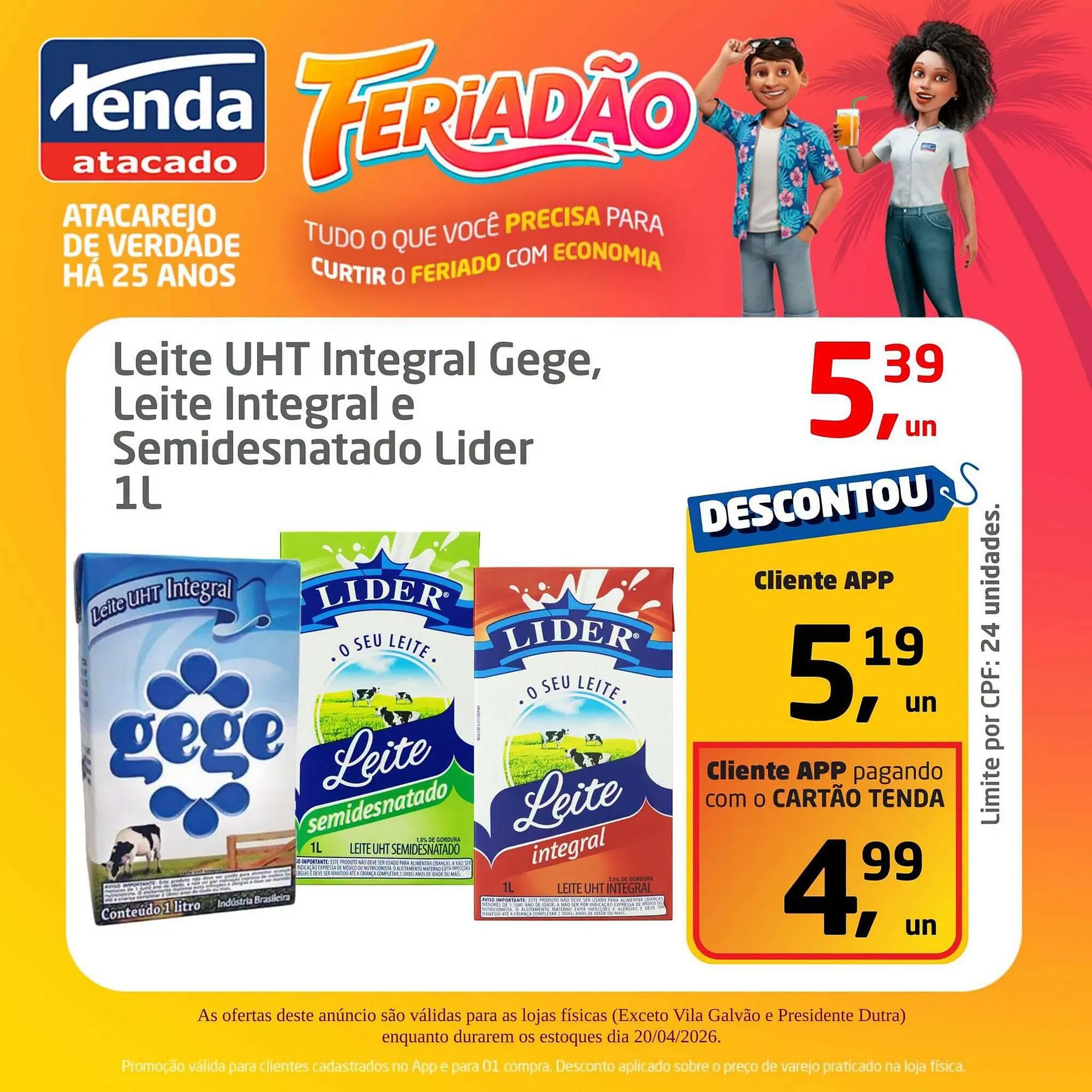 Encarte de Folheto Tenda Atacado 20 de abril até 20 de abril 2026 - Pagina 1