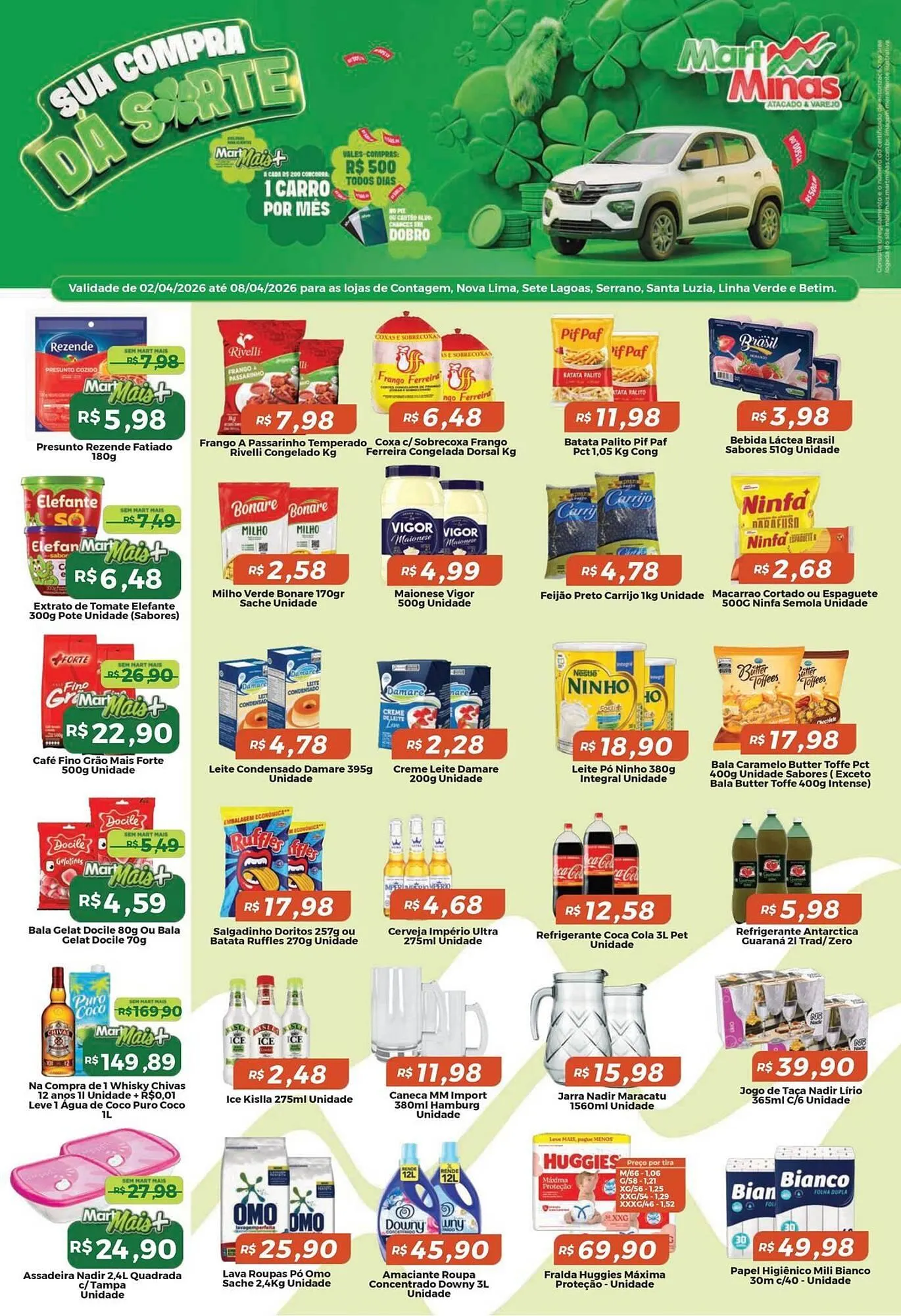 Encarte de Folheto Mart Minas 3 de abril até 8 de abril 2026 - Pagina 1