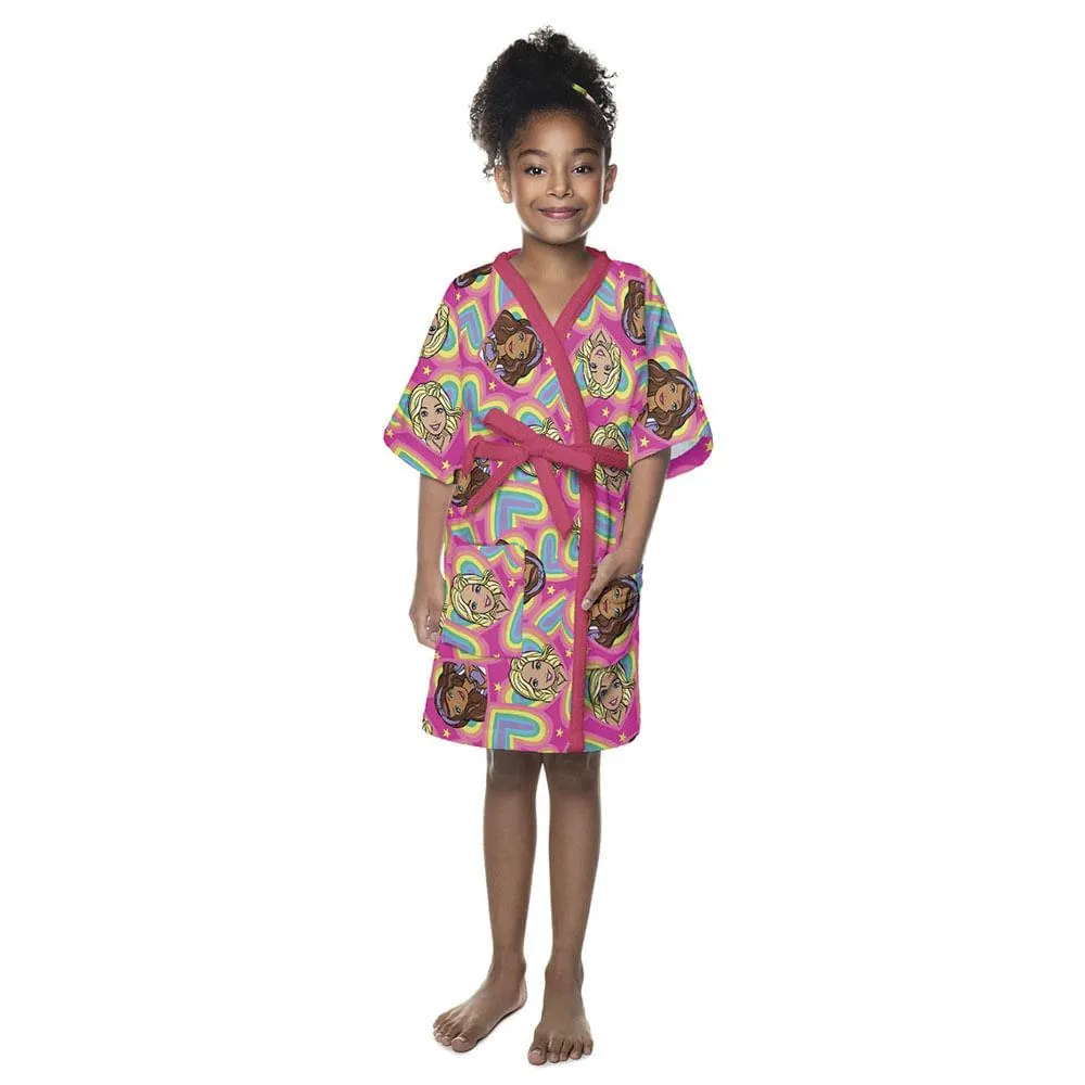Roupão Infantil Quimono Aveludado Barbie Tamanho G 82x49,5cm 7371401 - Lepper