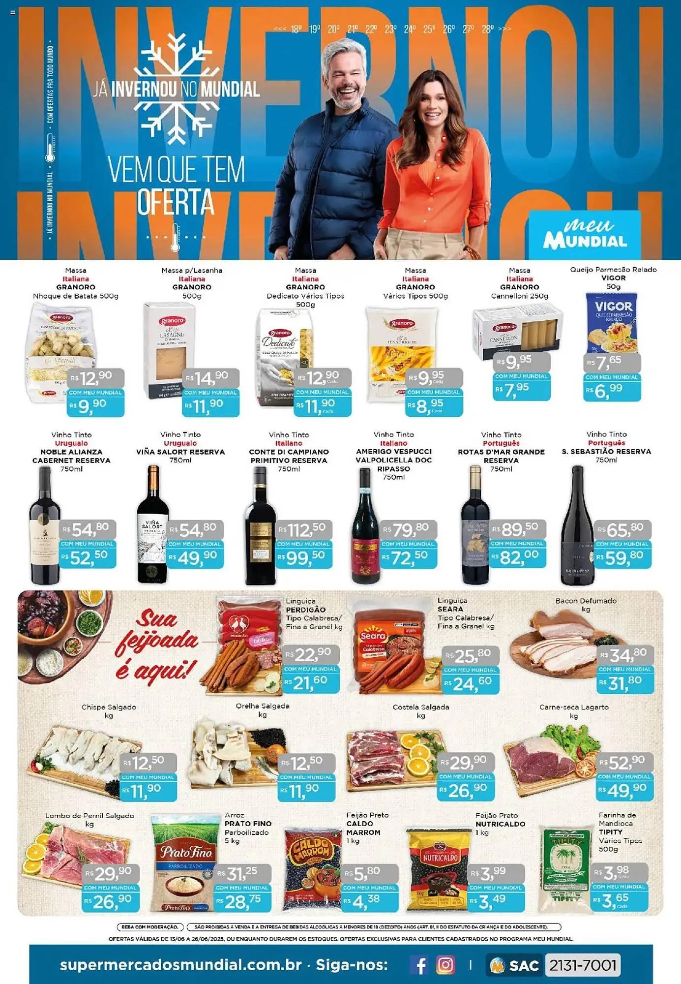 Encarte de Catálogo Supermercados Mundial 13 de junho até 26 de junho 2025 - Pagina 1