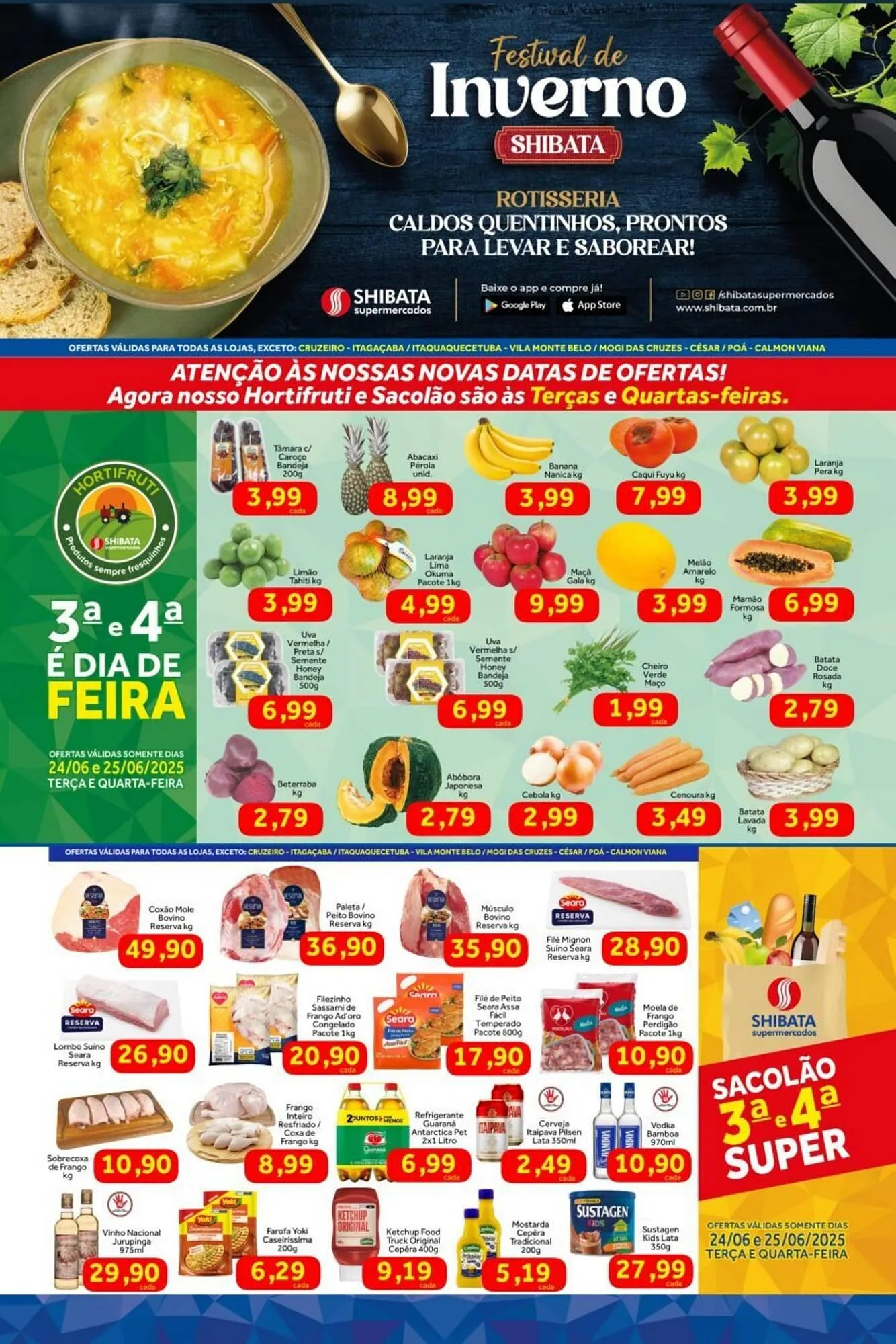 Encarte de Catálogo Shibata Supermercados 24 de junho até 30 de junho 2025 - Pagina 1