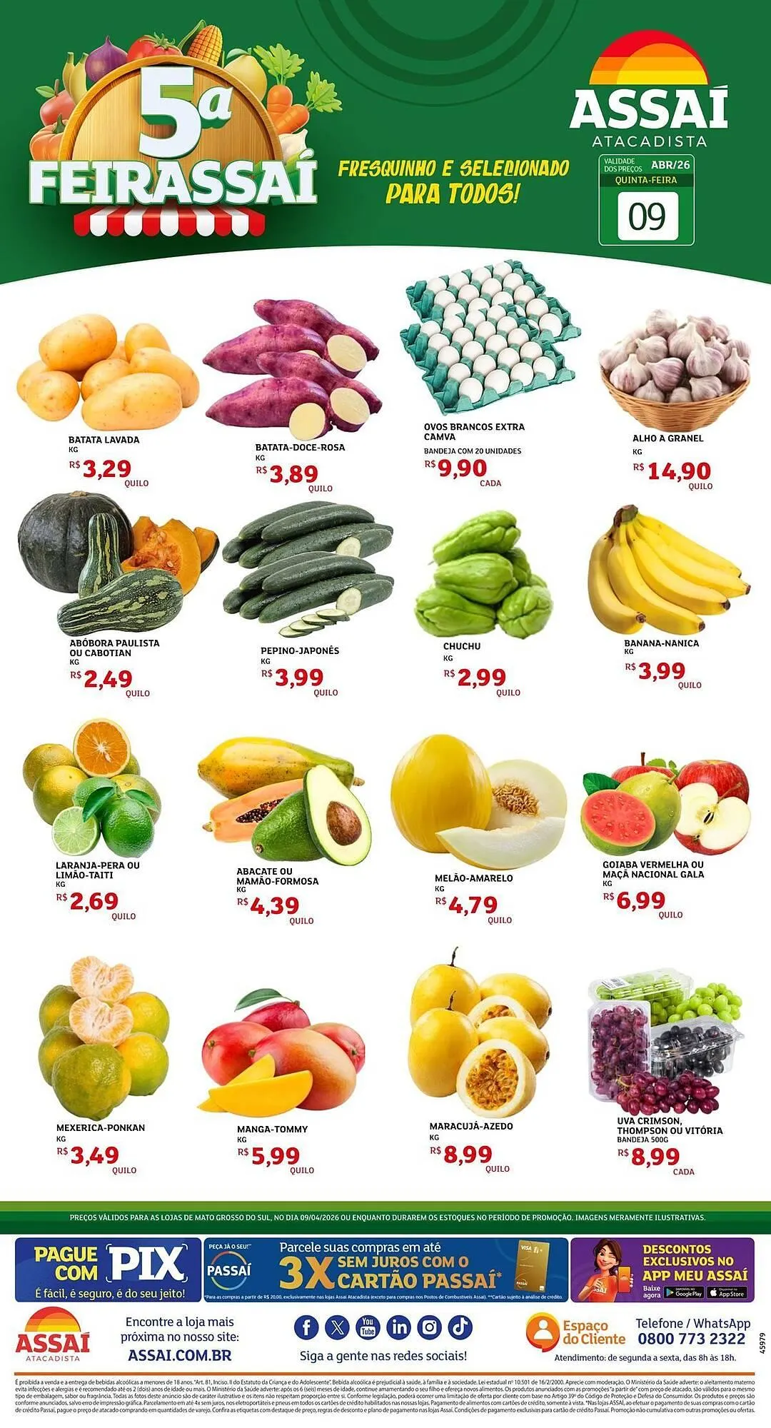 Encarte de Encarte Assaí Atacadista 9 de abril até 9 de abril 2026 - Pagina 1