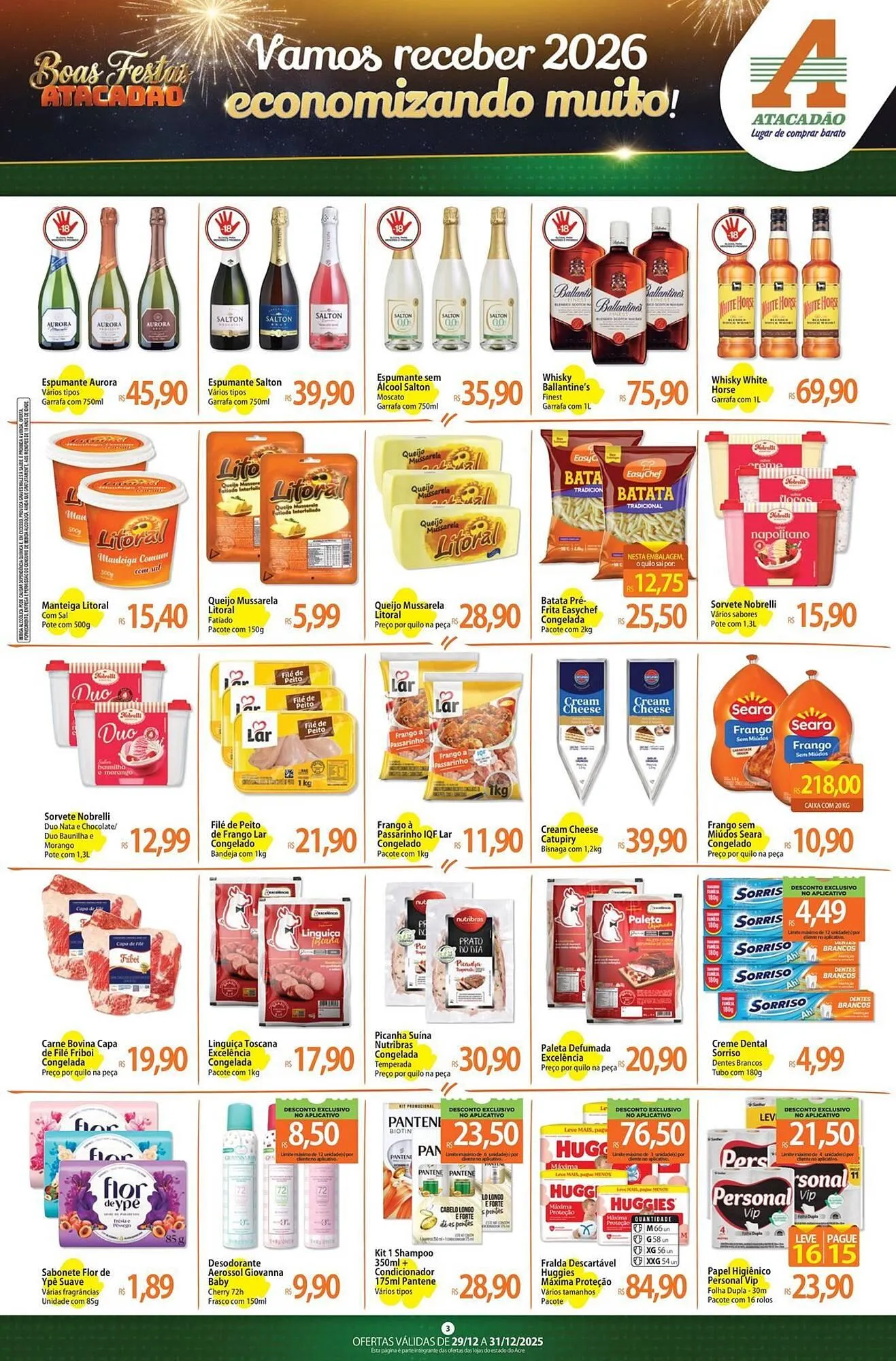 Encarte de Folheto Atacadão 29 de dezembro até 31 de dezembro 2025 - Pagina 3