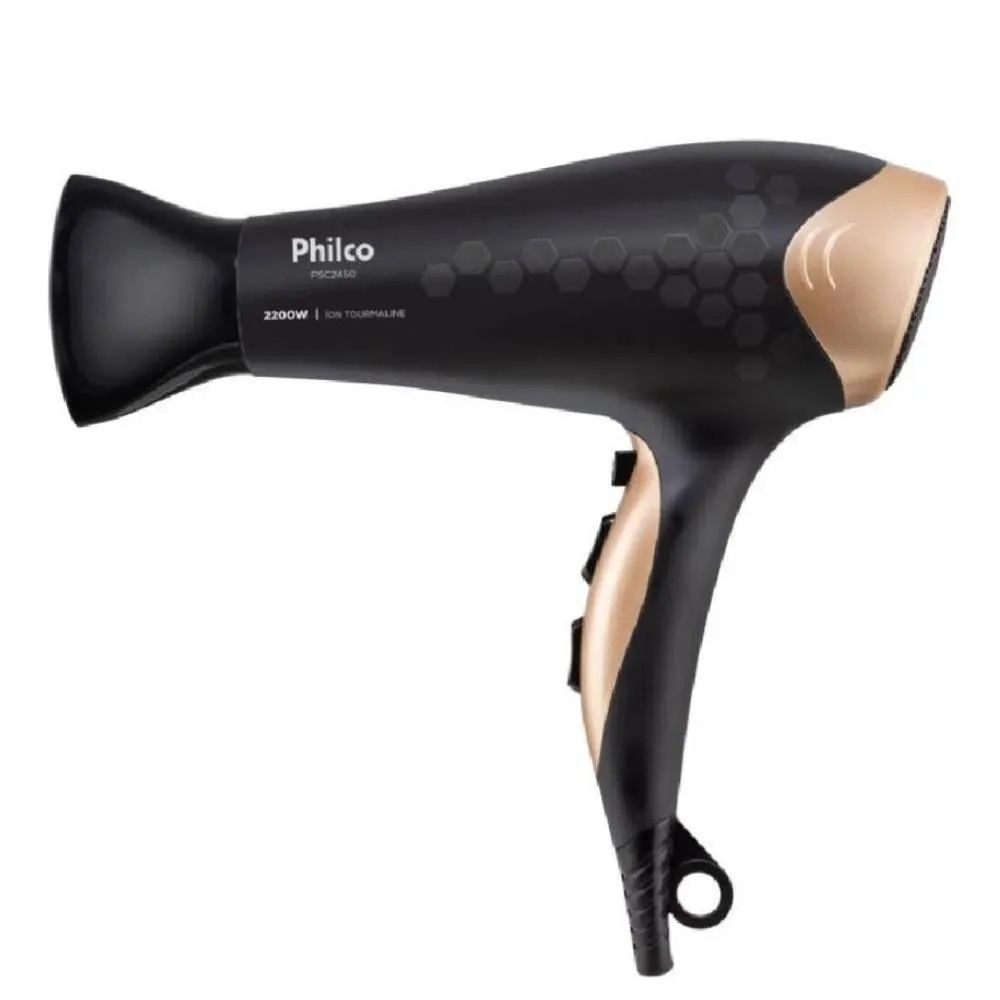 Secador De Cabelos Philco Íons Tourmaline Bivolt 2200W Psc2450