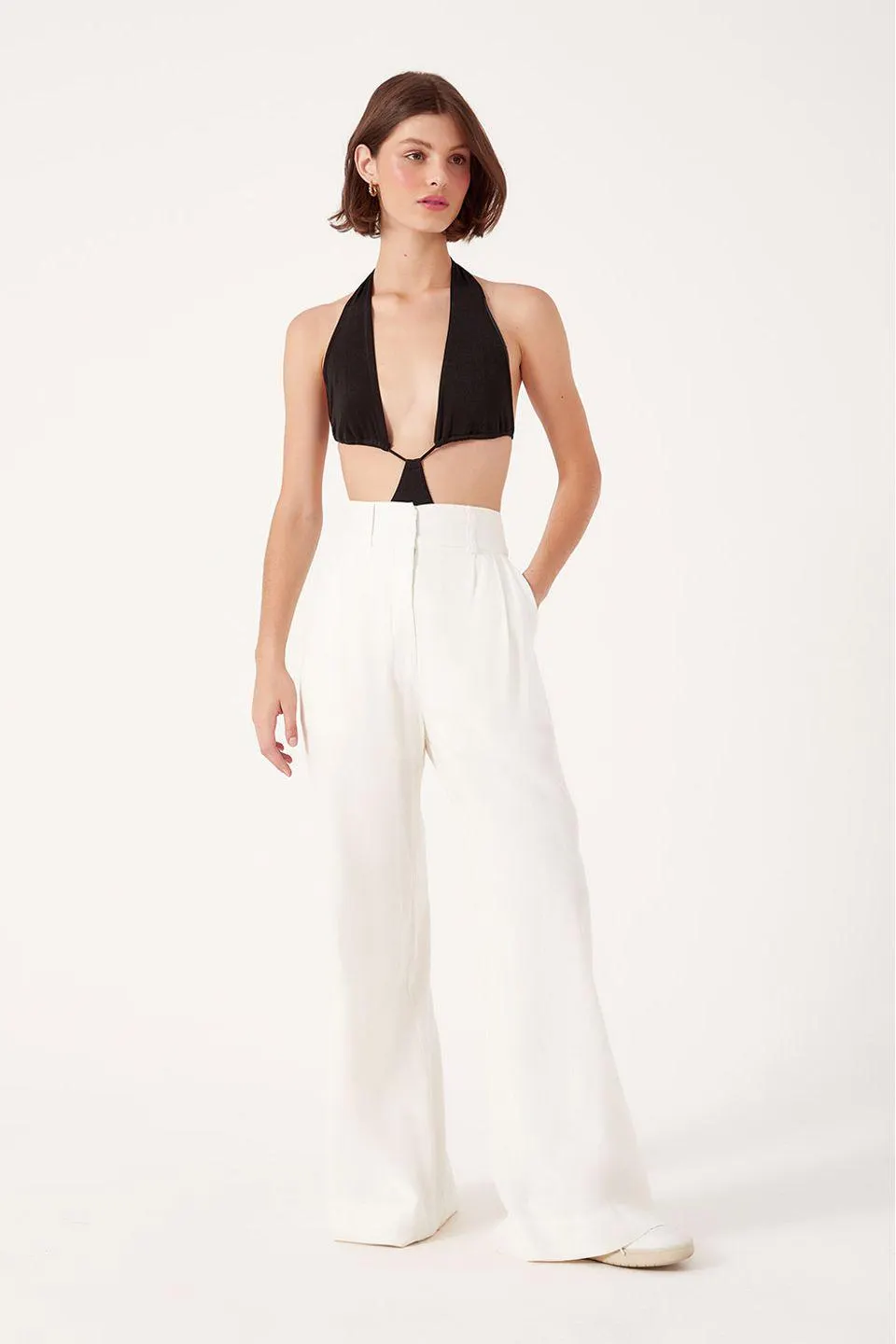 Body Amarração Recorte Lateral