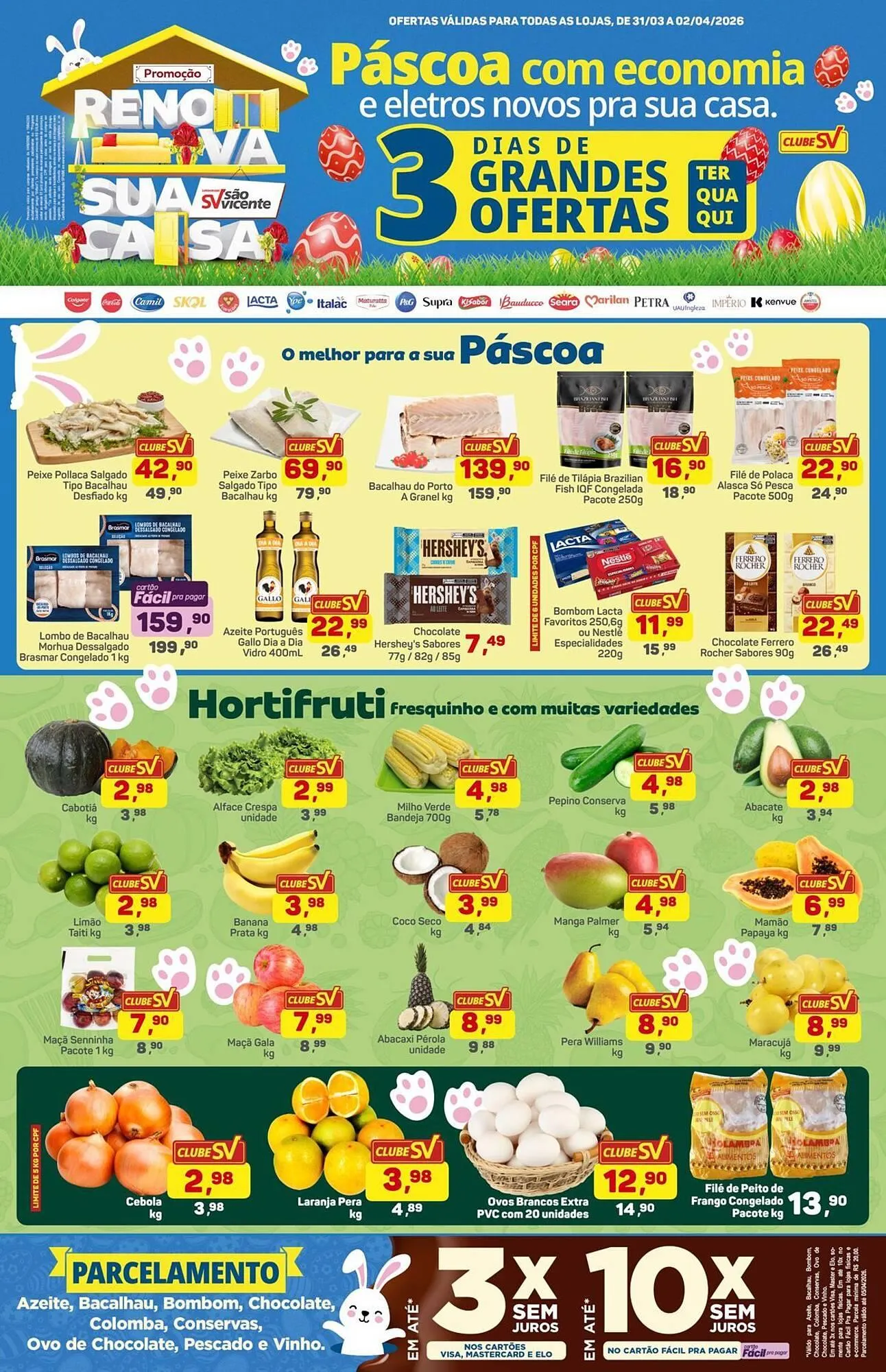 Encarte de Catálogo Supermercados São Vicente 31 de março até 2 de abril 2026 - Pagina 1