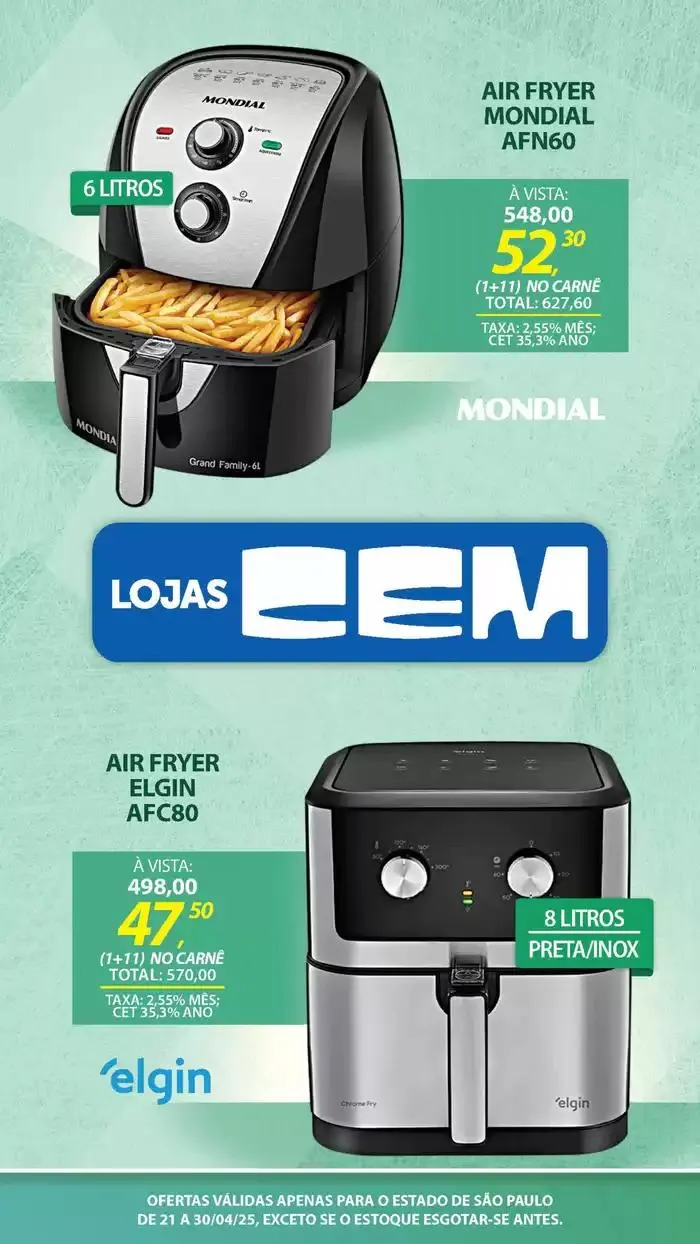 Encarte de Encarte Lojas Cem 18 de abril até 30 de abril 2025 - Pagina 72