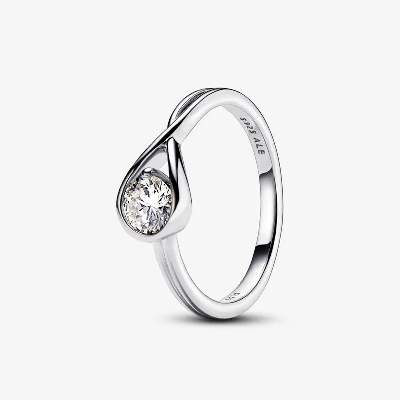 Anel De Diamante 0_50 Quilate Em Prata De Lei_Pandora