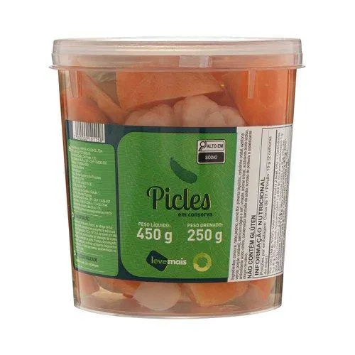 Picles Em Conserva Leve Mais 250g