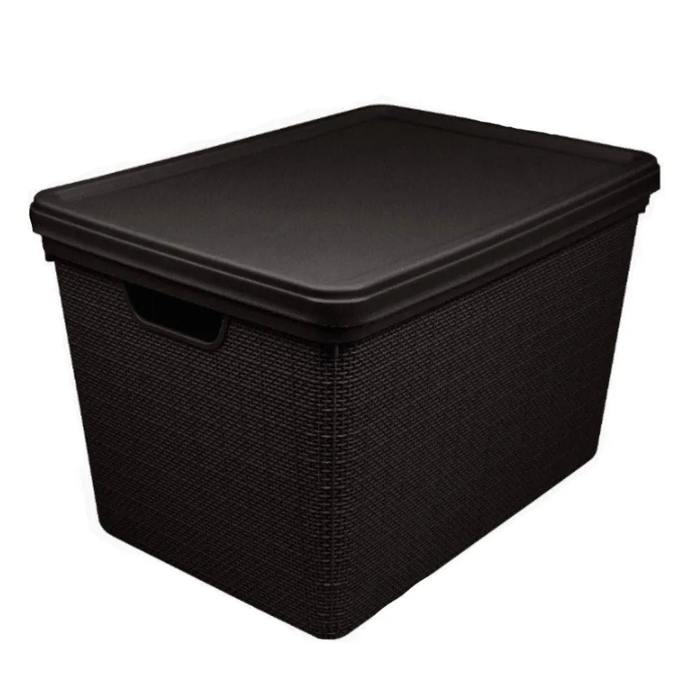 Caixa Organizadora Com Tampa Juta Jaguar 22 Litros - Preto