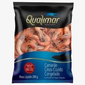 Camarão Qualimar Cinza 100/200 Congelado 200g