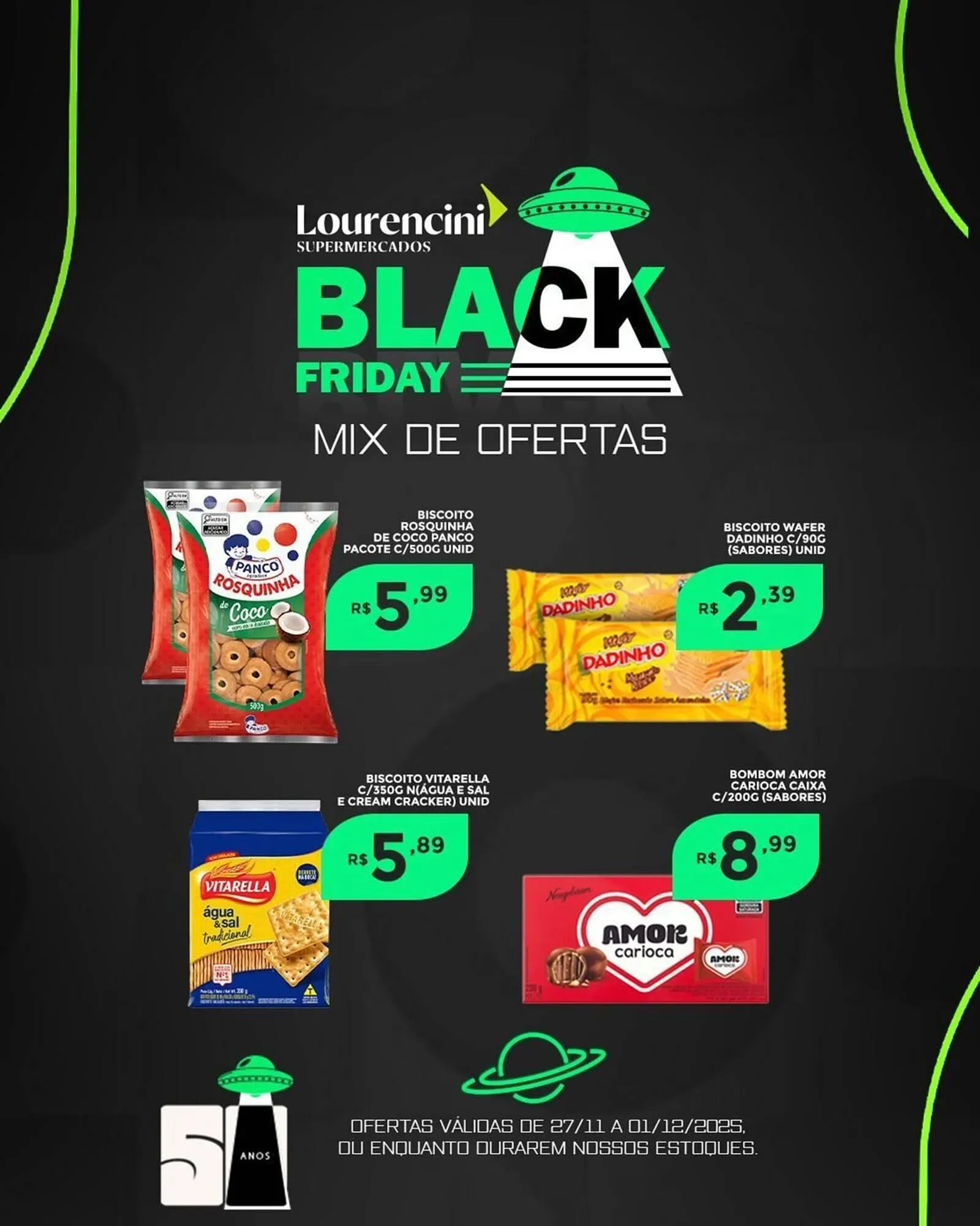 Encarte de Catálogo Lourencini Supermercados 5 de dezembro até 8 de dezembro 2025 - Pagina 1