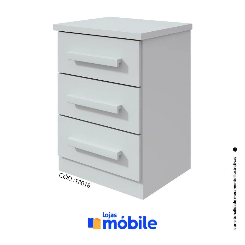 Mesa de Cabeceira 3 Gavetas (18018)