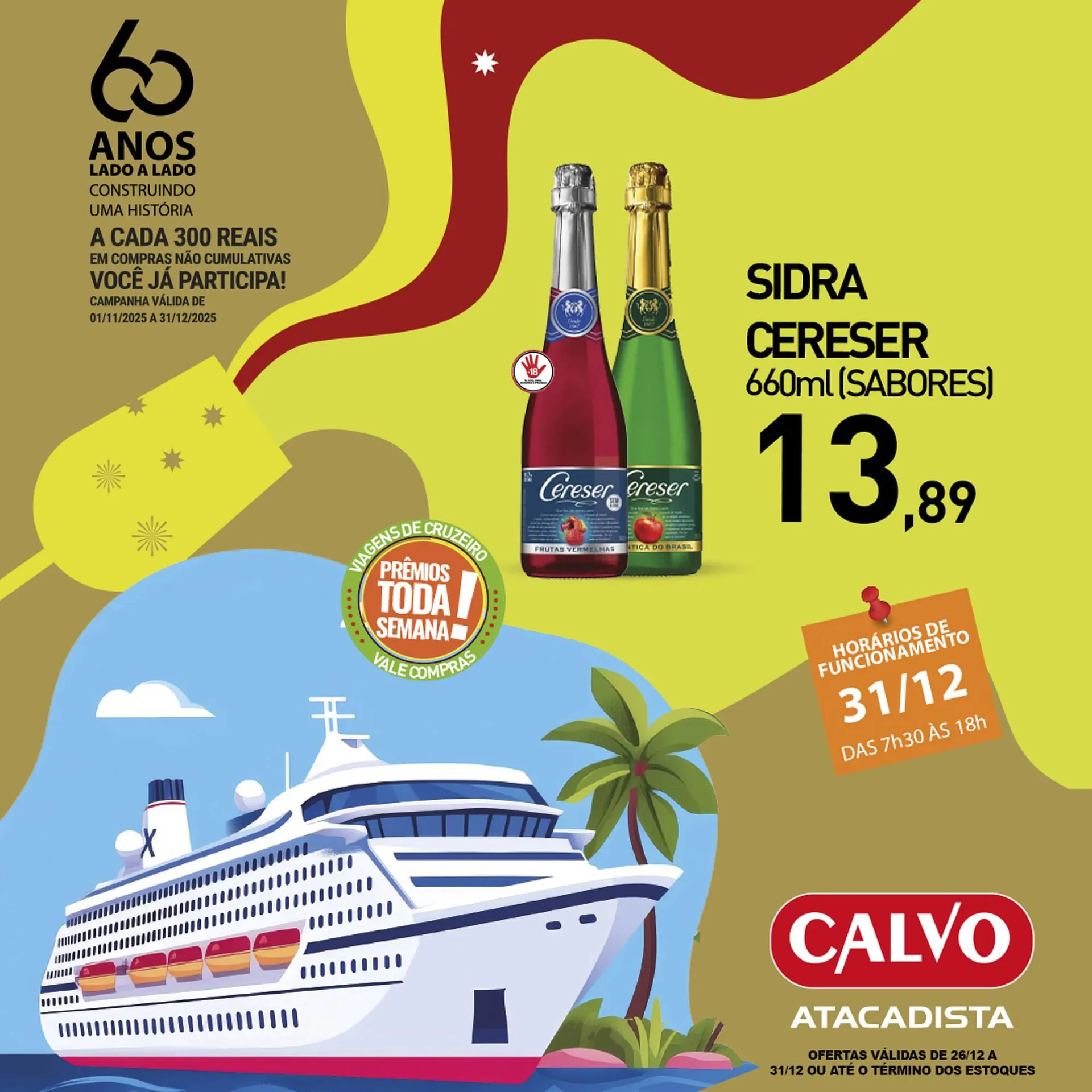Encarte de Folheto Calvo Atacadista 26 de dezembro até 31 de dezembro 2025 - Pagina 1