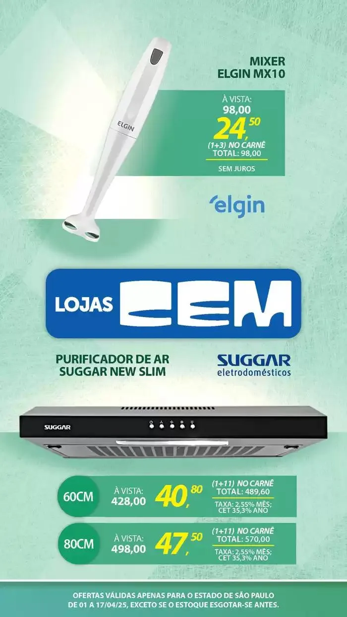 Encarte de Encarte Lojas Cem 3 de abril até 17 de abril 2025 - Pagina 82