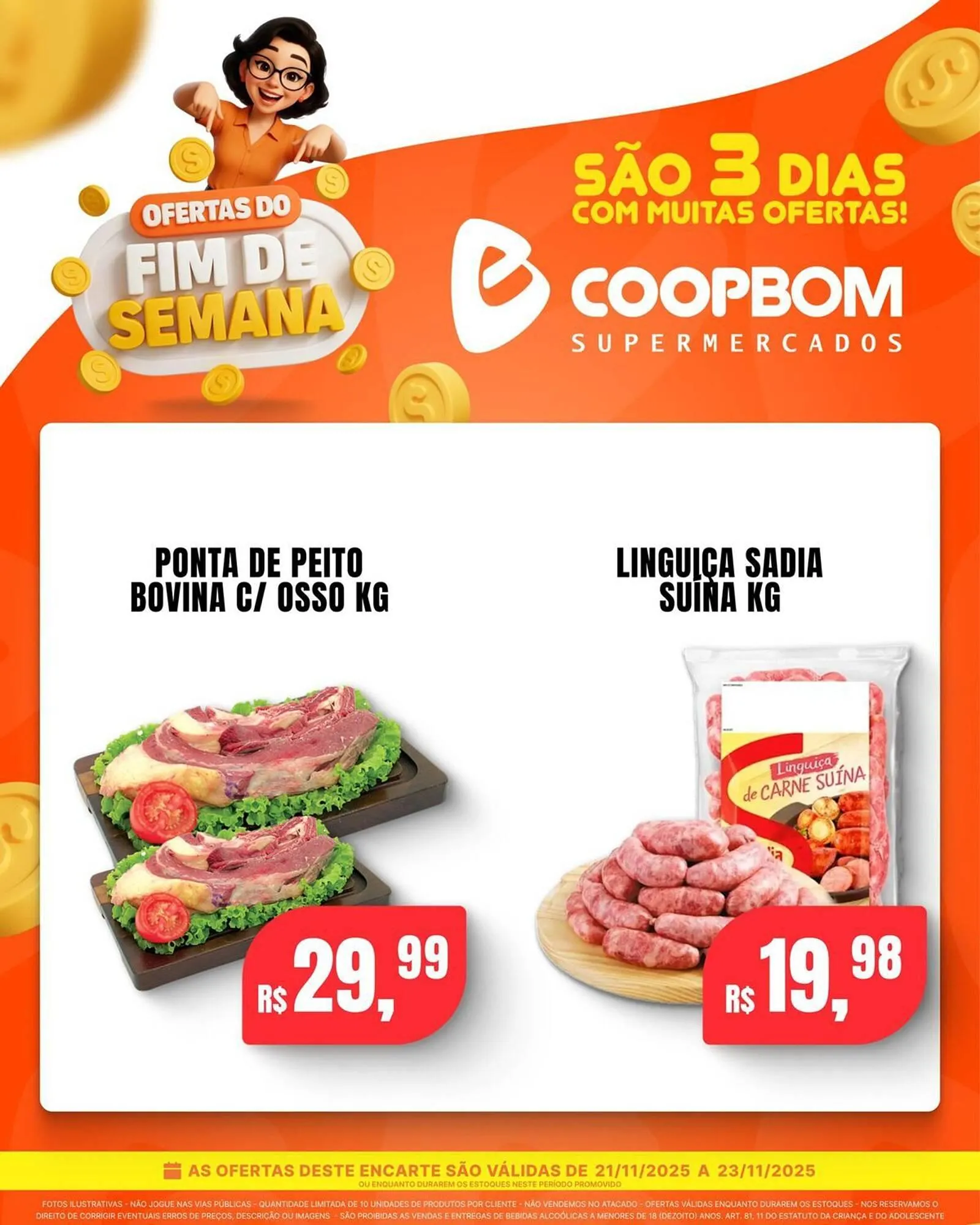 Encarte de Tabloide CoopBom 21 de novembro até 23 de novembro 2025 - Pagina 1