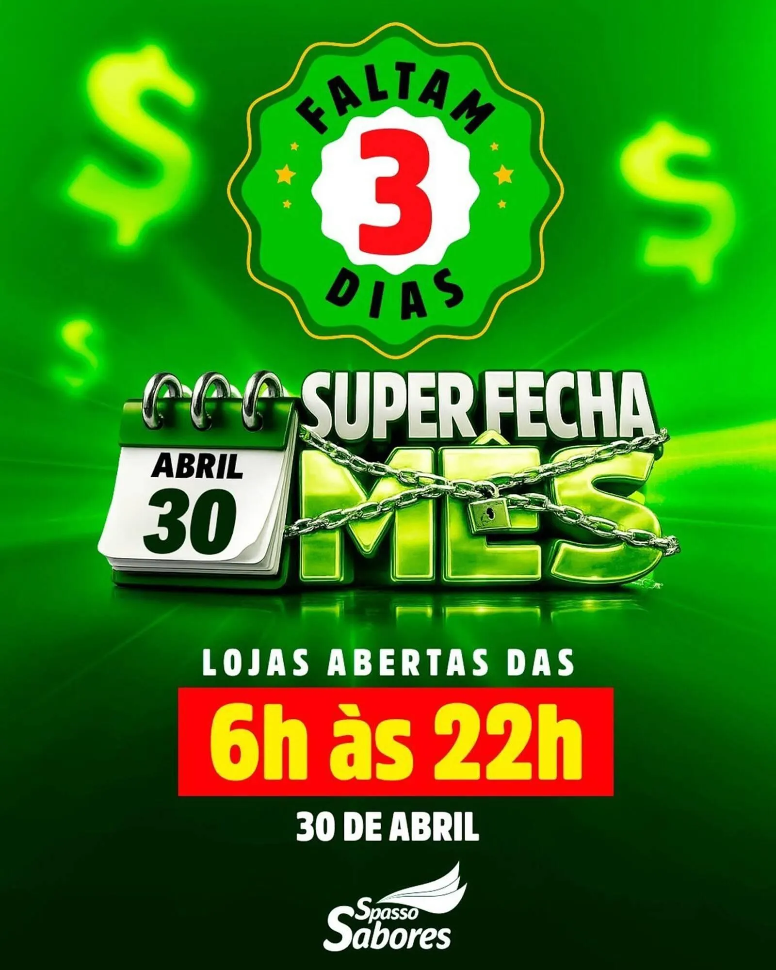 Encarte de Folheto Spasso Sabores 30 de abril até 30 de abril 2026 - Pagina 1