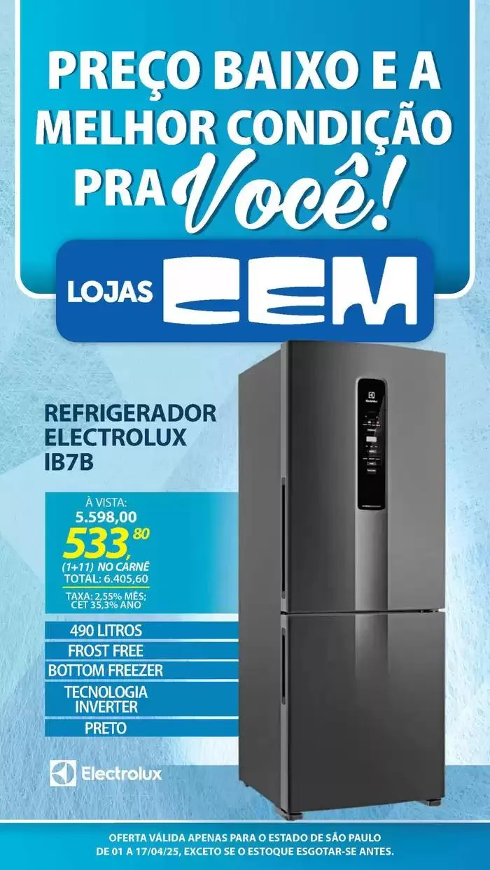 Encarte de Encarte Lojas Cem 3 de abril até 17 de abril 2025 - Pagina 37