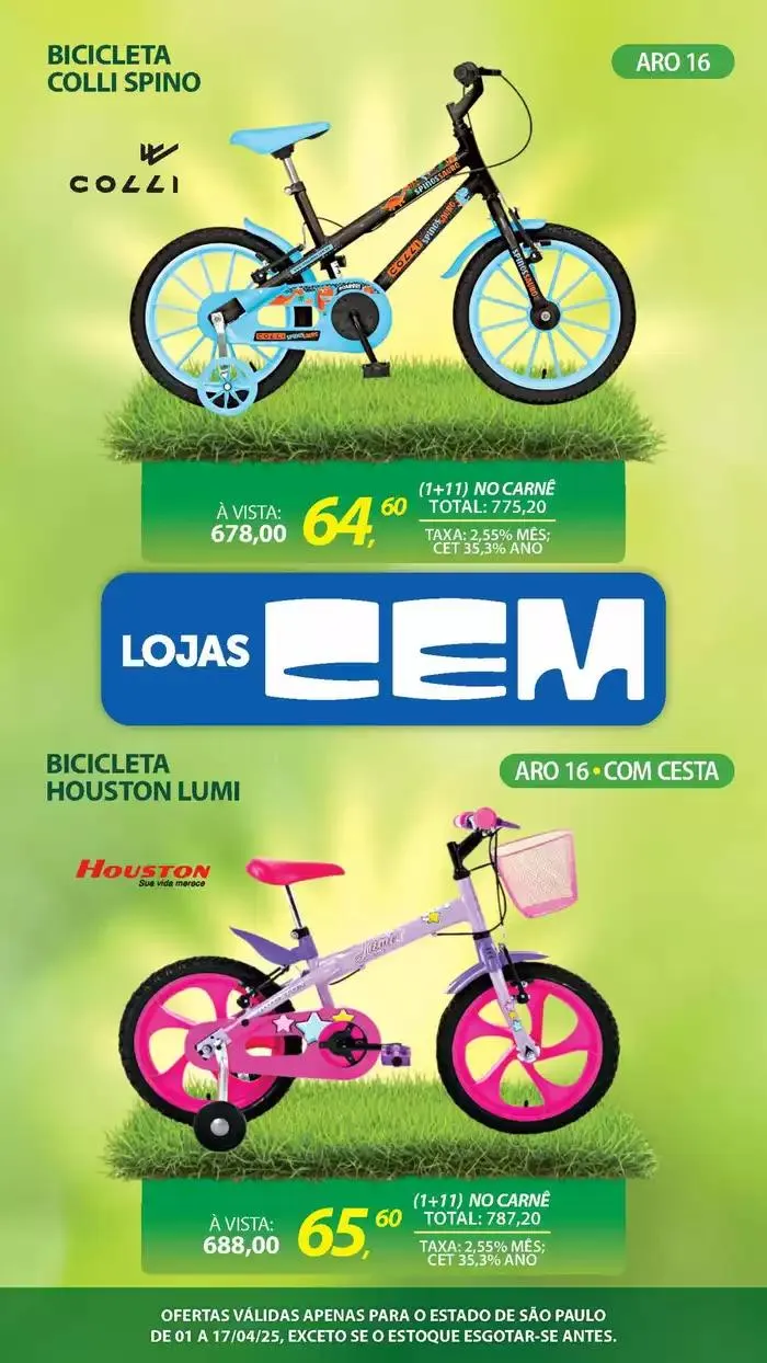 Encarte de Encarte Lojas Cem 3 de abril até 17 de abril 2025 - Pagina 107