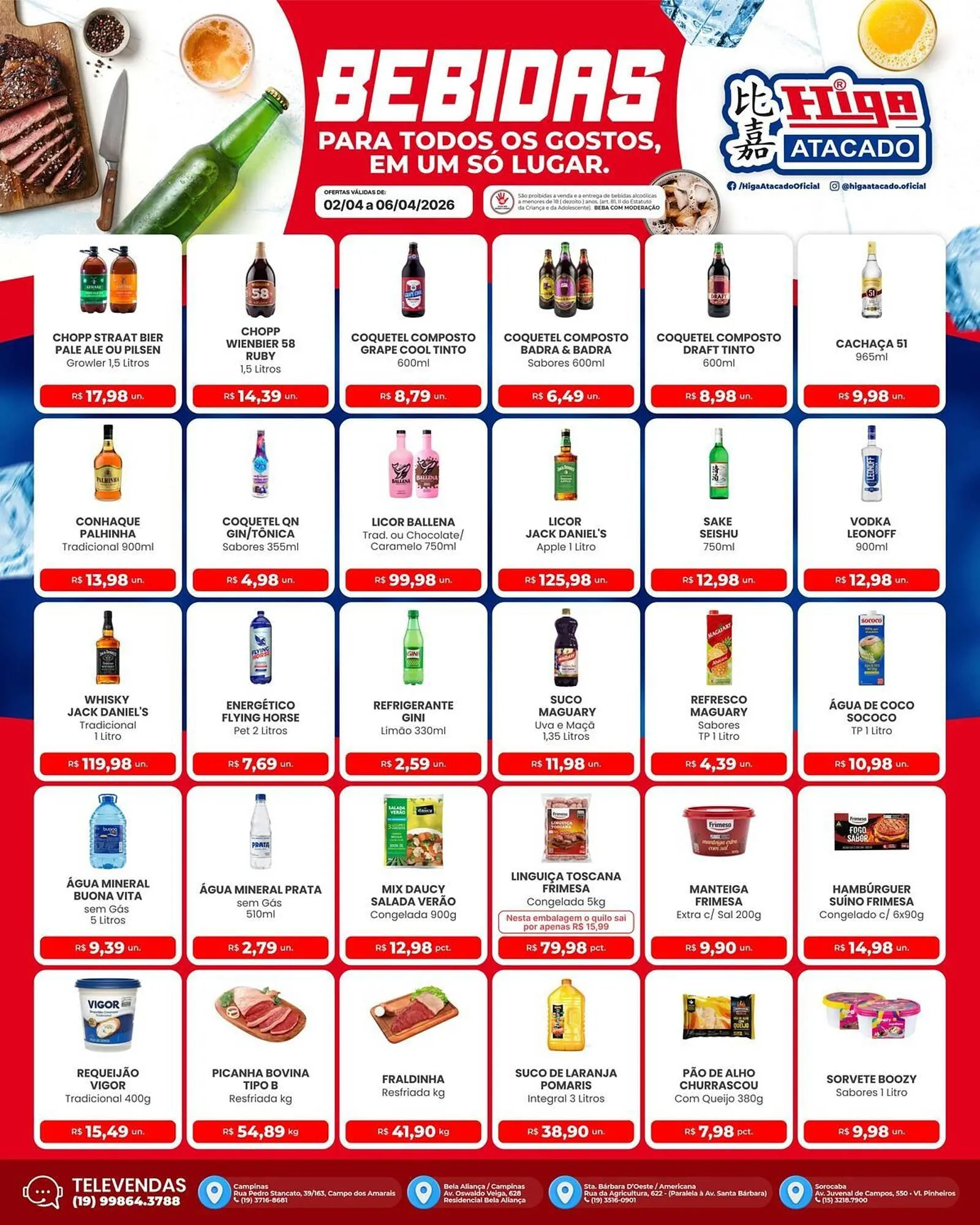 Encarte de Folheto Higa Atacado 2 de abril até 6 de abril 2026 - Pagina 3