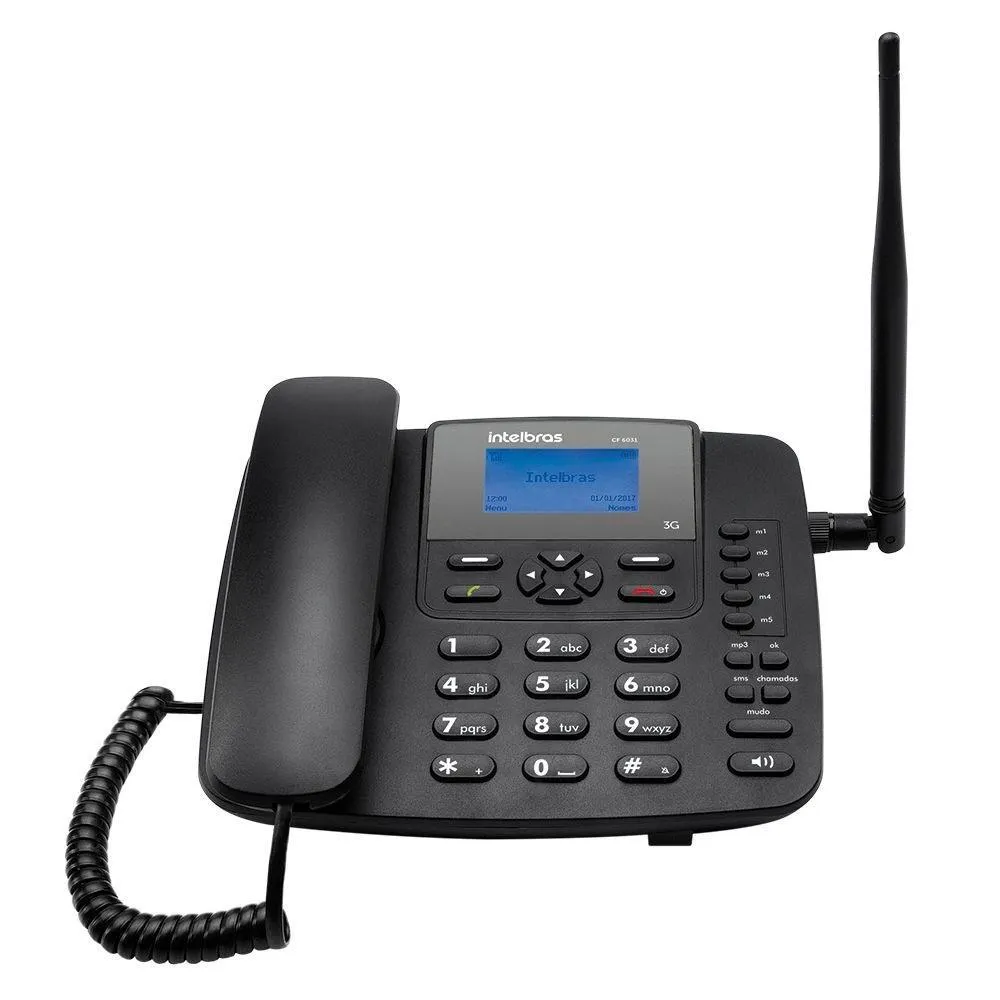 Telefone celular fixo GSM 3G CF6031, Modelo 4110038, INTELBRAS