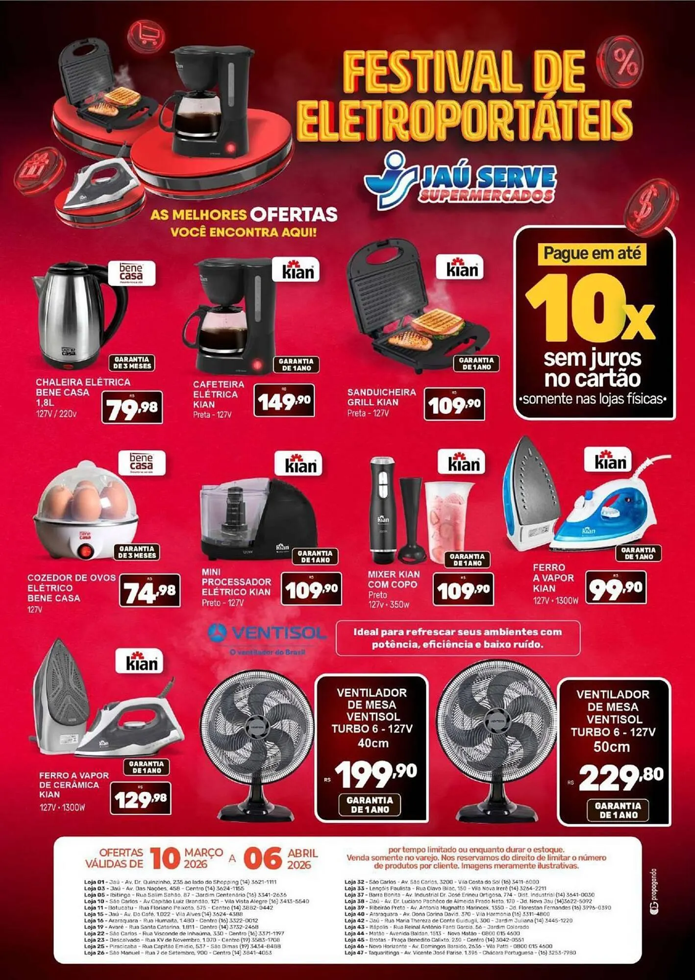Encarte de Catálogo Supermercados Jau Serve 11 de março até 6 de abril 2026 - Pagina 1