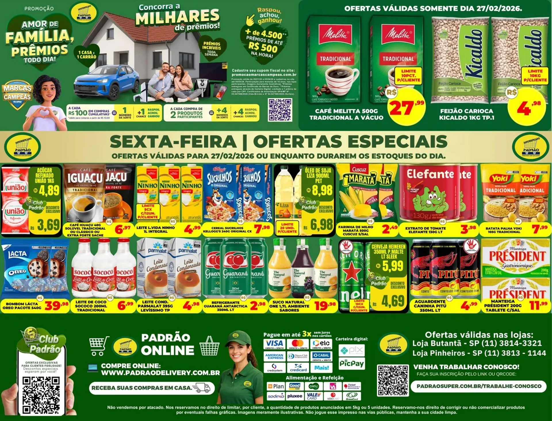 Encarte de Folheto Supermercado Padrão 27 de fevereiro até 27 de fevereiro 2026 - Pagina 1