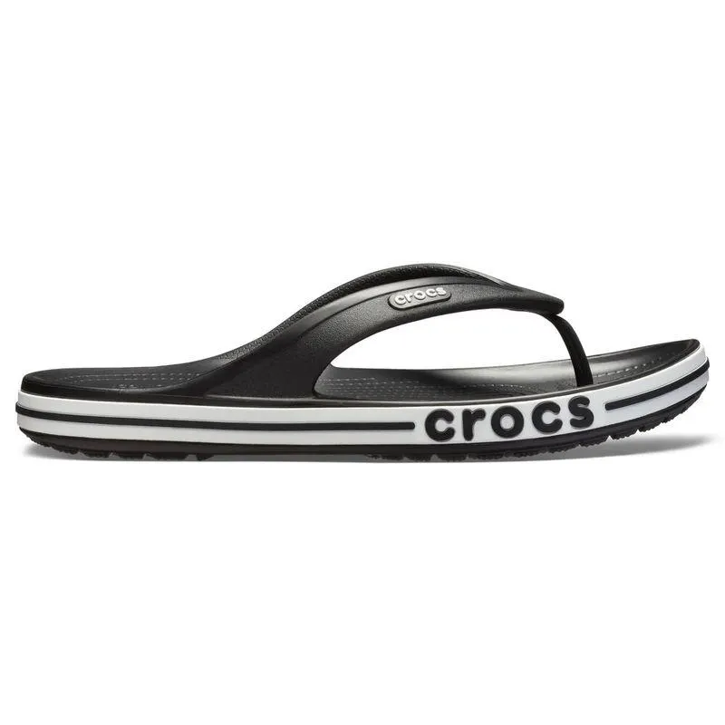 Chinelo Crocs Bayaband Flip BLACK/WHITE
