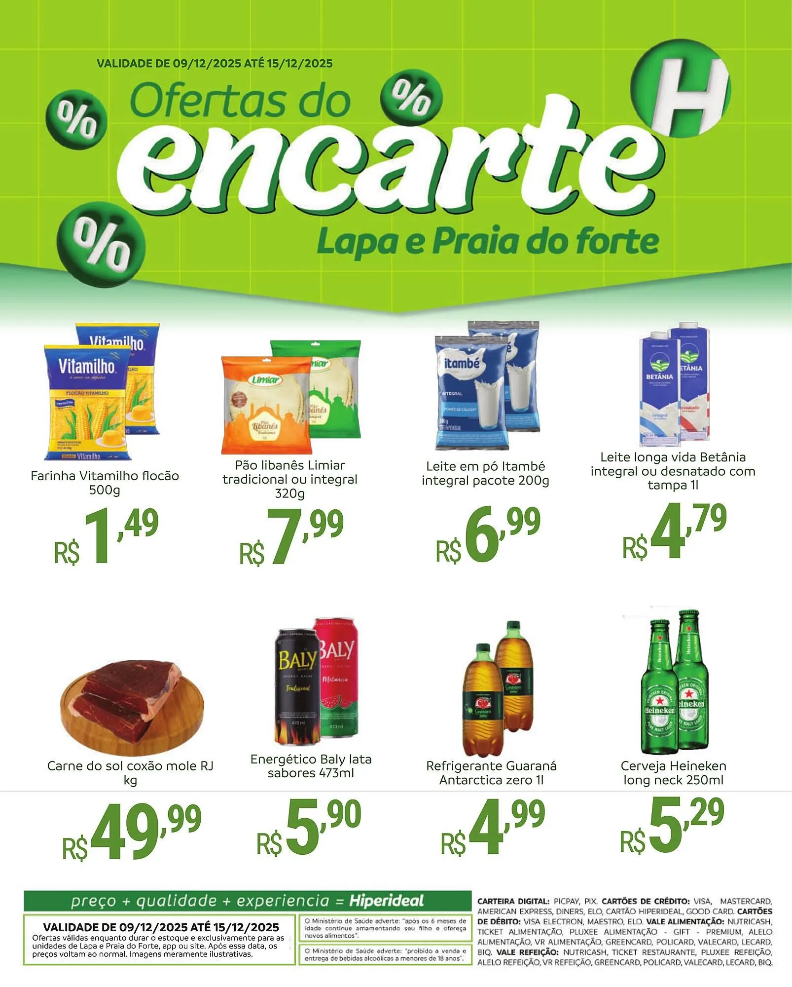 Encarte de Catálogo Hiperideal Supermercados 9 de dezembro até 15 de dezembro 2025 - Pagina 1