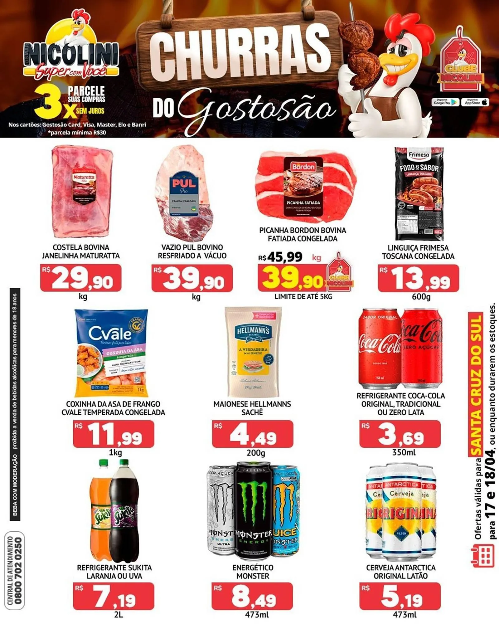 Encarte de Catálogo Super Nicolini 17 de abril até 18 de abril 2026 - Pagina 1