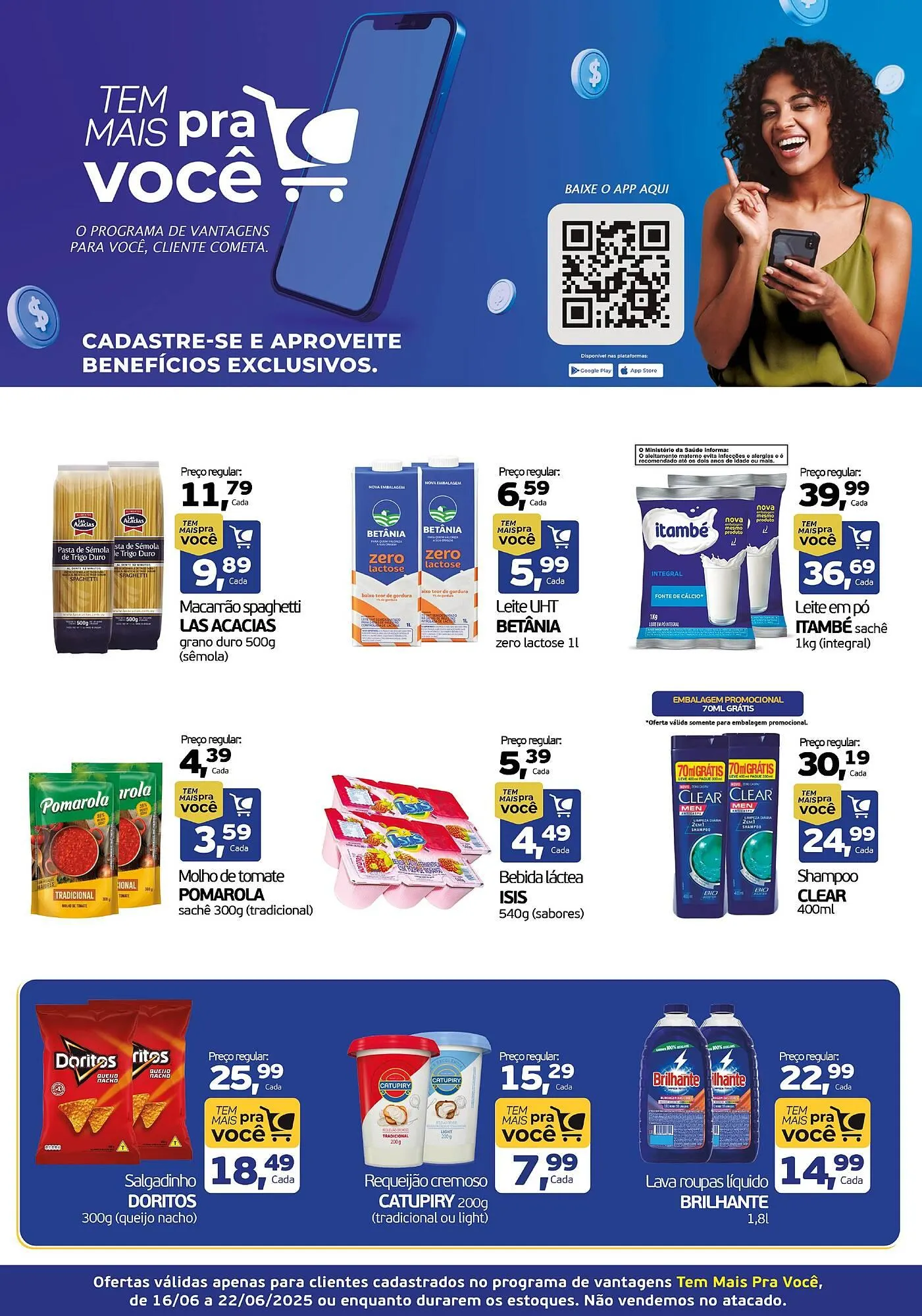 Encarte de Catálogo Cometa Supermercados 16 de junho até 22 de junho 2025 - Pagina 1