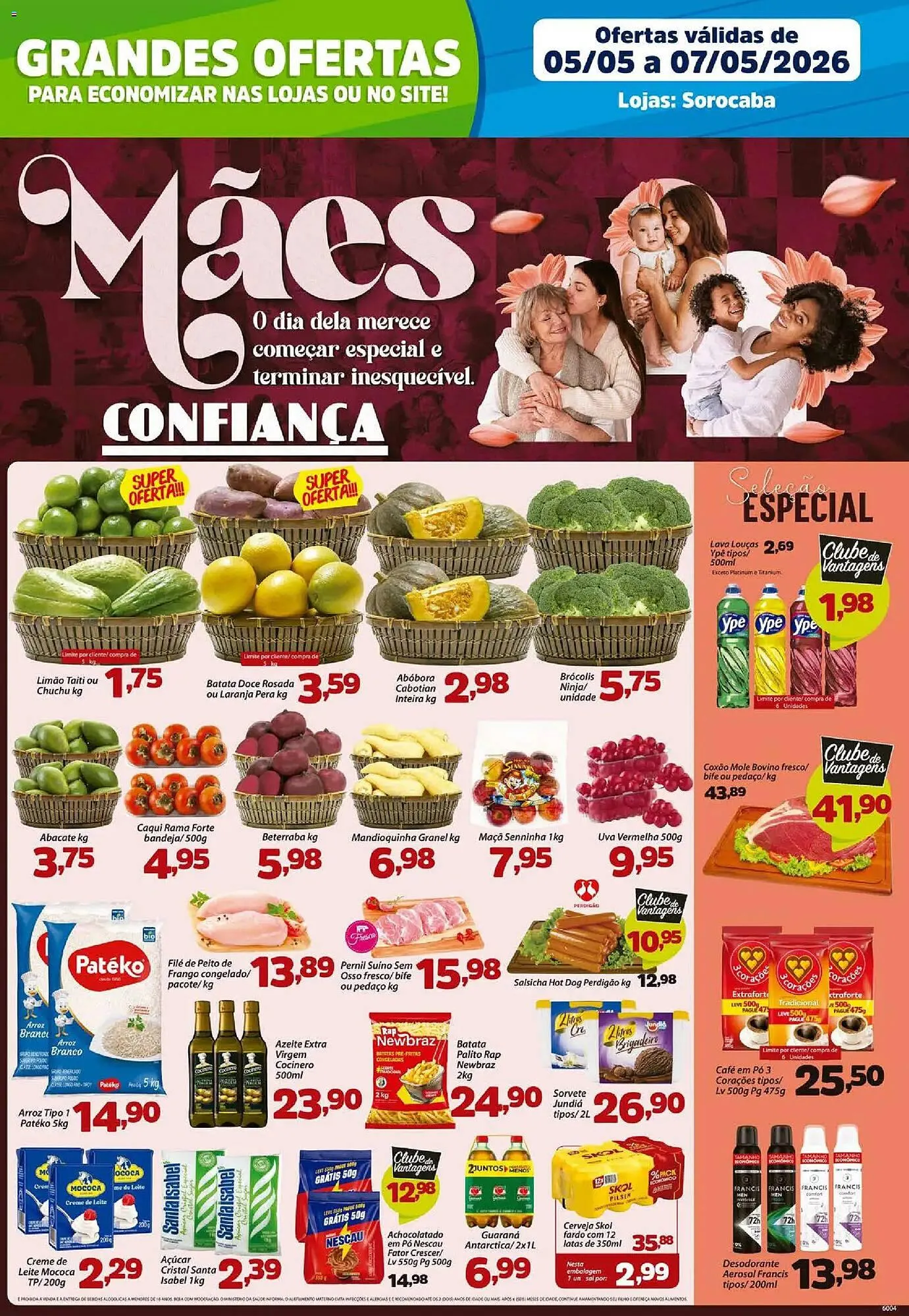 Encarte de Catálogo Confiança Supermercados 5 de maio até 7 de maio 2026 - Pagina 1