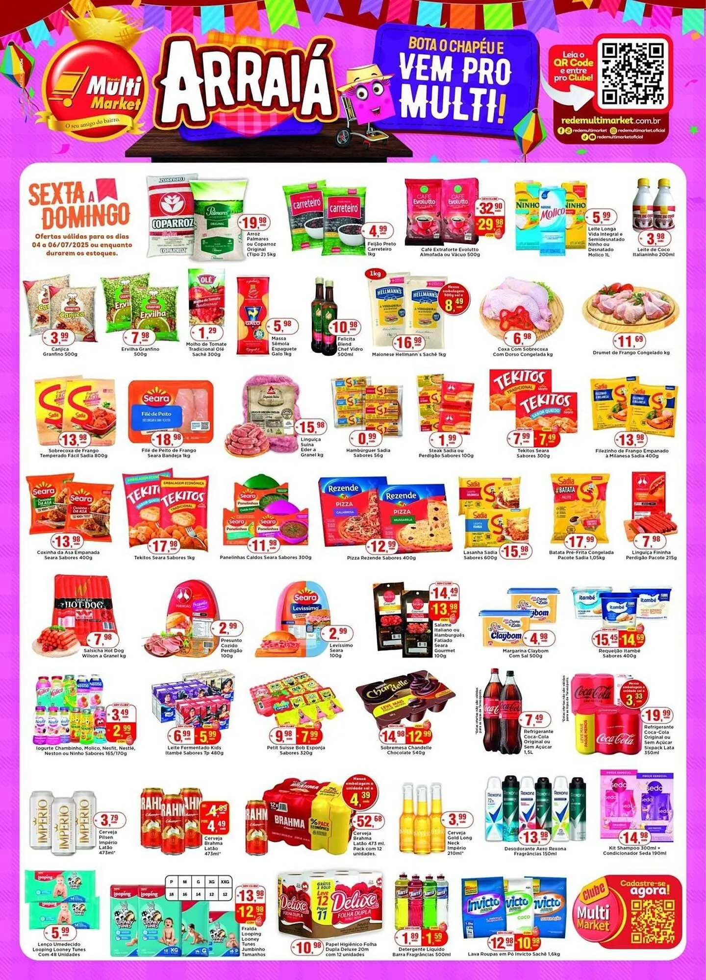 Encarte de Catálogo Rede Multi Market 4 de julho até 6 de julho 2025 - Pagina 1