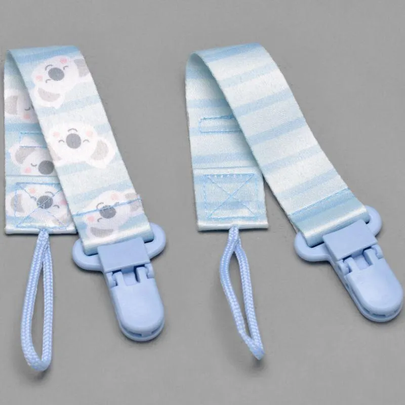 Prendedor de Chupeta Coala com 2 Unidades Azul