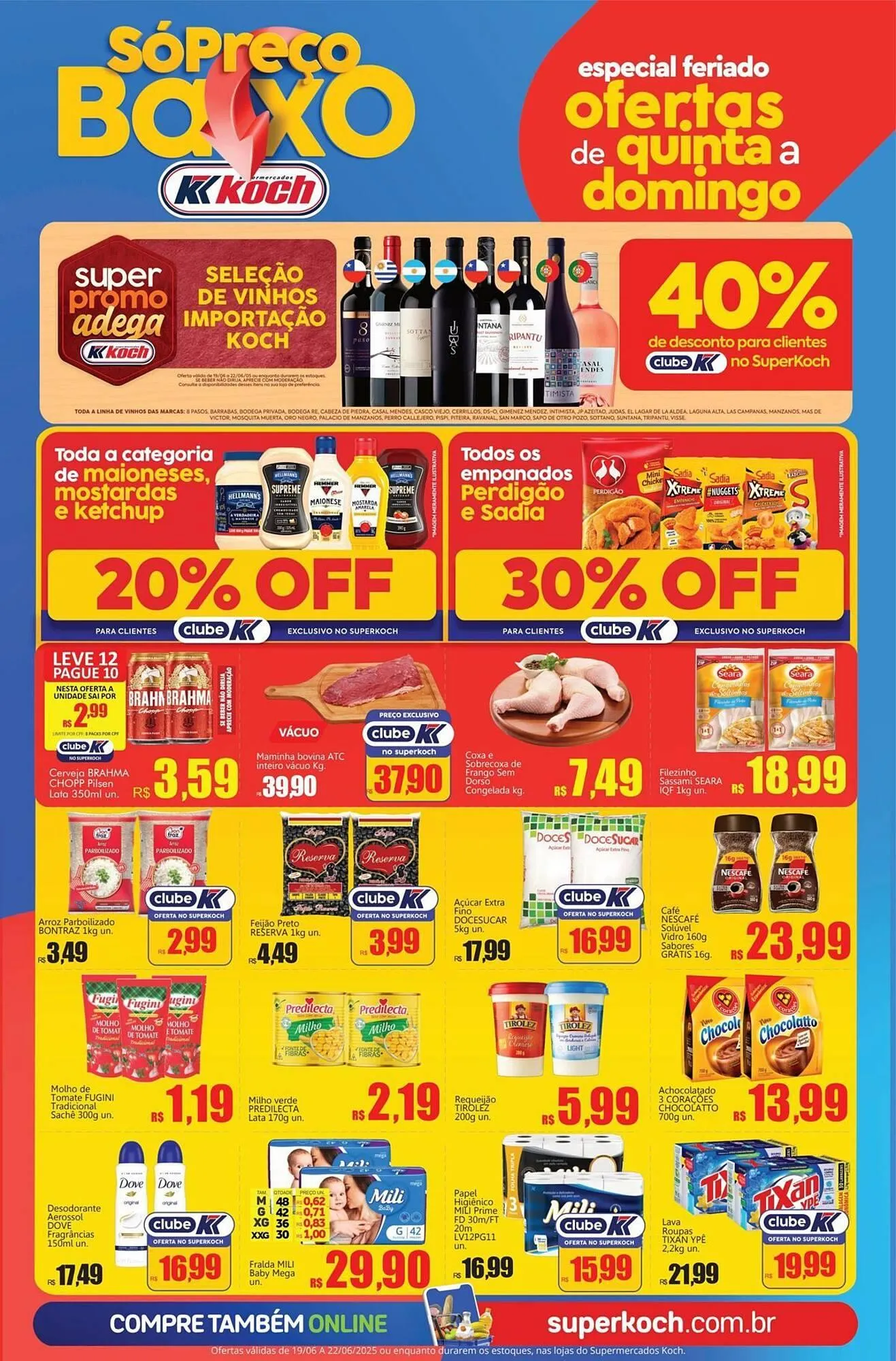 Encarte de Catálogo Supermercados Koch 19 de junho até 22 de junho 2025 - Pagina 1