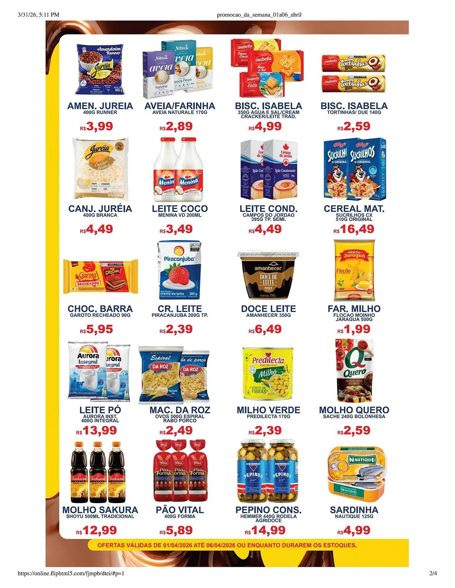 Encarte de Catálogo Supermercado Vitorino 31 de março até 6 de abril 2026 - Pagina 2