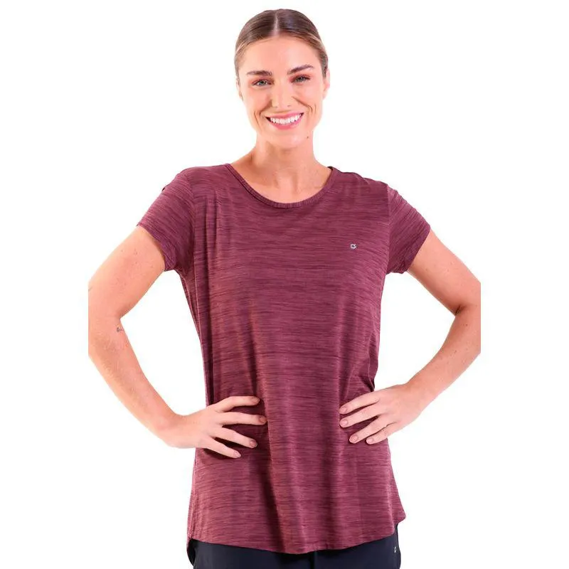 Camiseta Feminina Manga Curta Mullet Energy Bordô