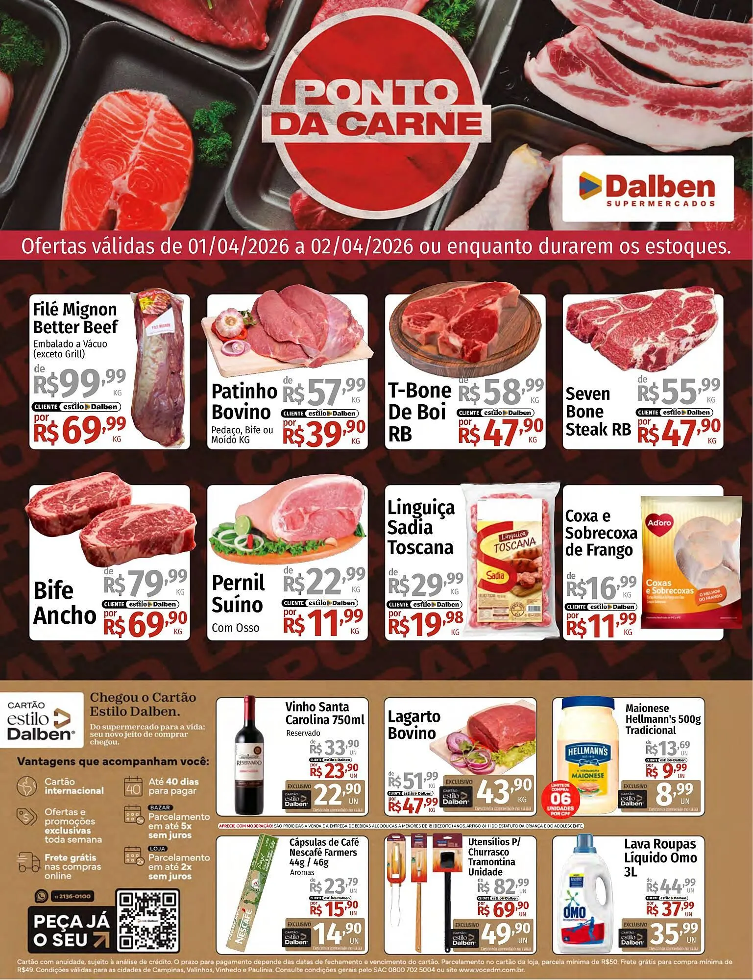 Encarte de Catálogo Supermercado Dalben 1 de abril até 3 de abril 2026 - Pagina 1