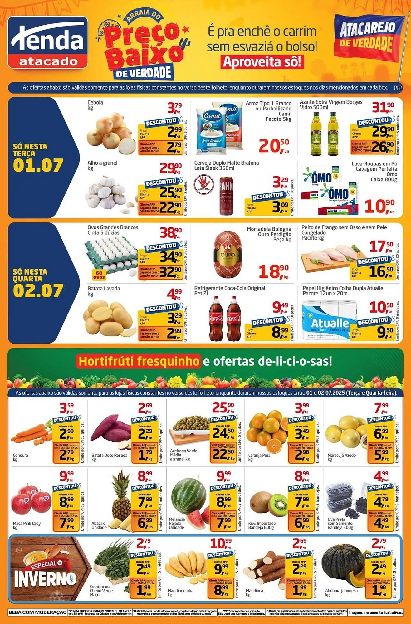 Encarte de Catálogo Tenda Atacado 1 de julho até 2 de julho 2025 - Pagina 1