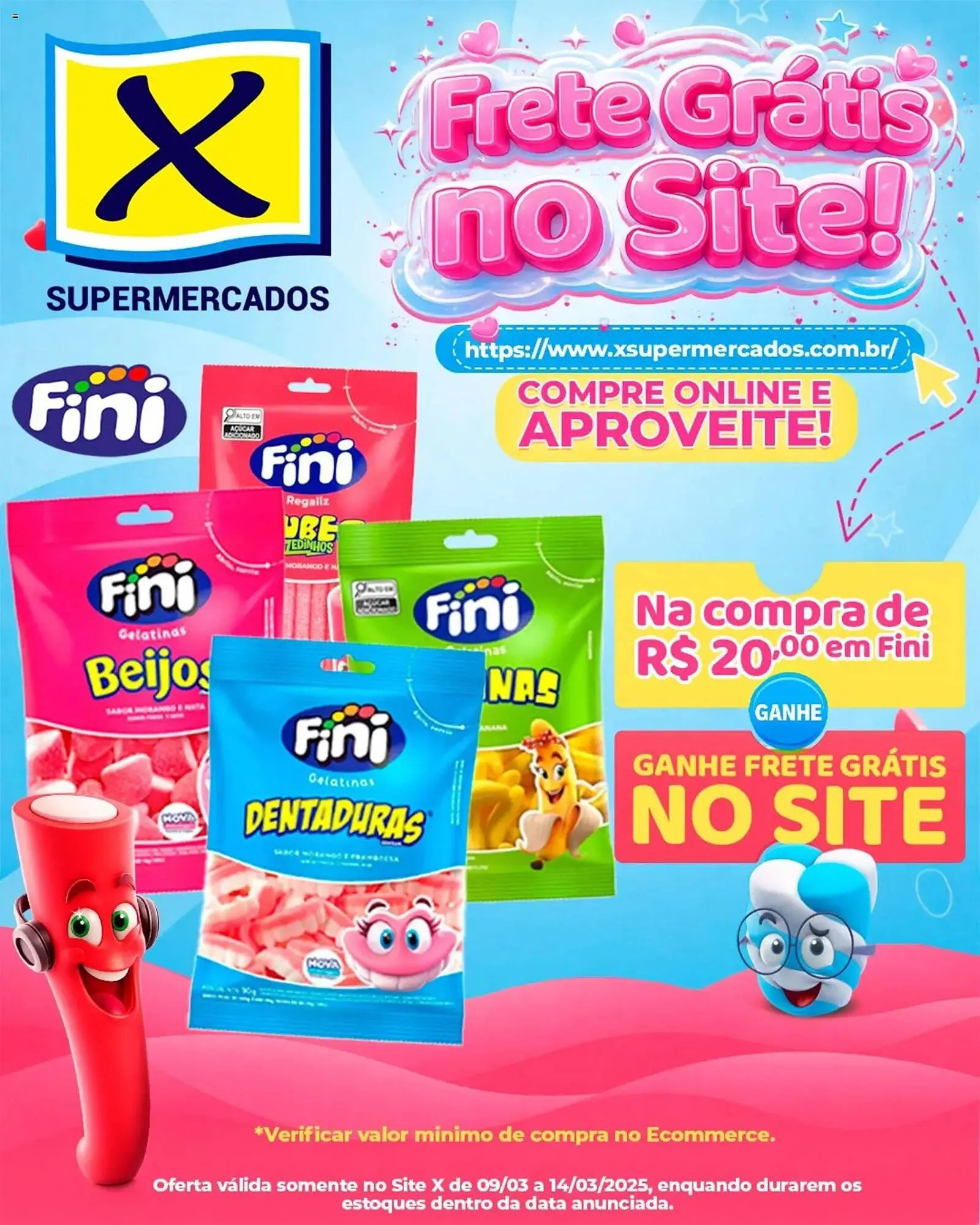 Encarte de Folheto X Supermercados 9 de março até 15 de março 2026 - Pagina 1