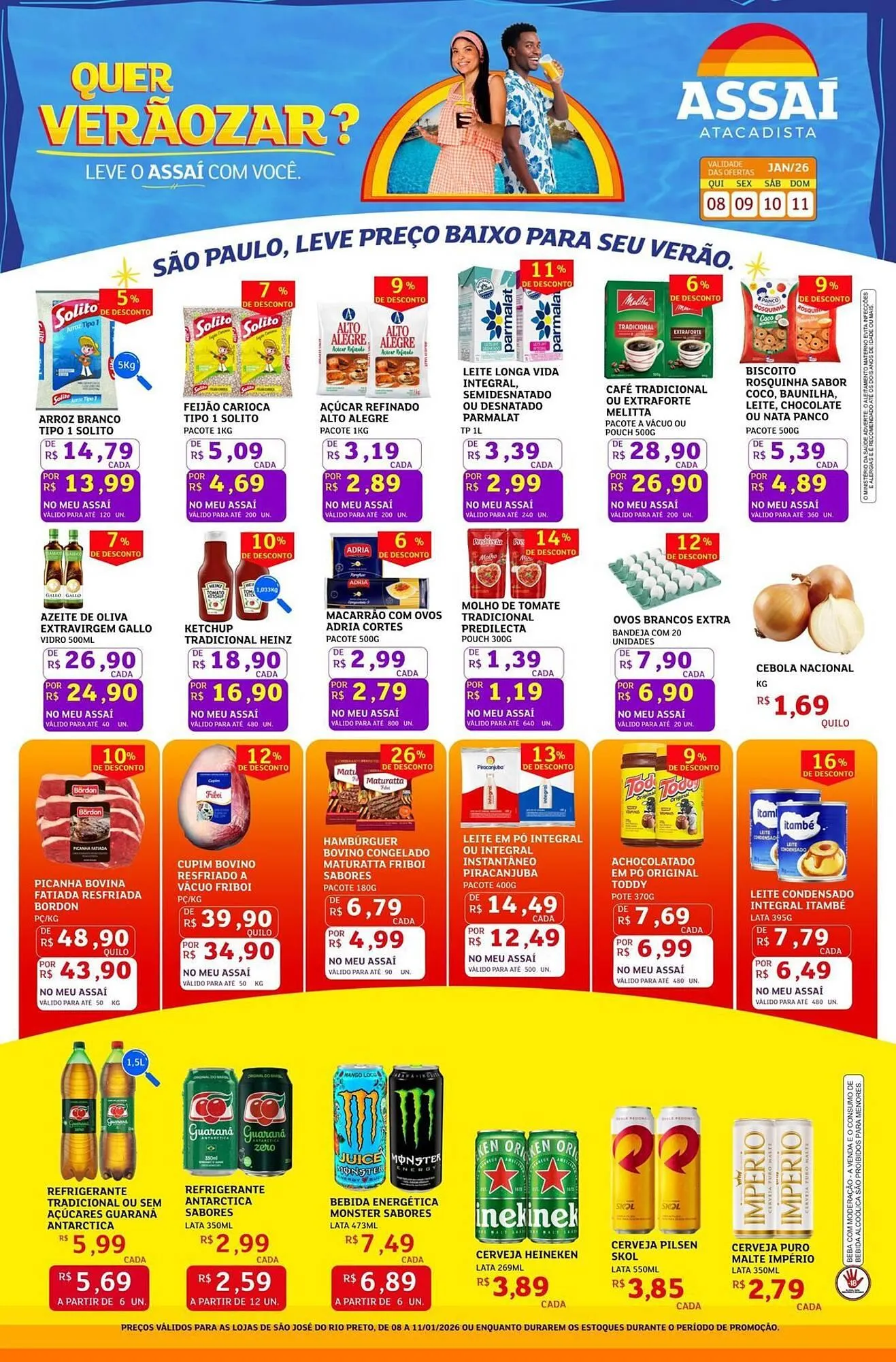 Encarte de Encarte Assaí Atacadista 8 de janeiro até 11 de janeiro 2026 - Pagina 1