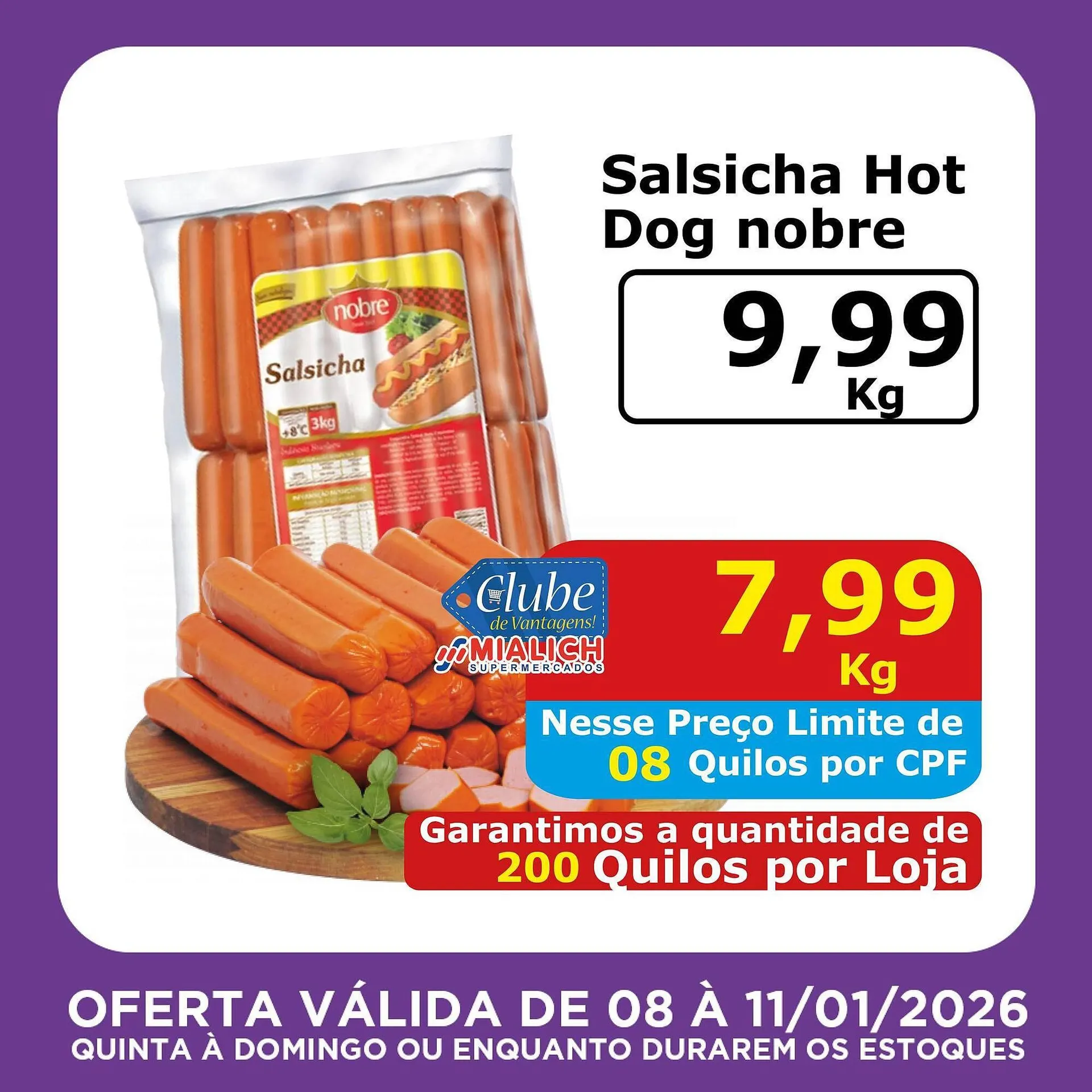 Encarte de Catálogo Mialich Supermercados 8 de janeiro até 11 de janeiro 2026 - Pagina 4