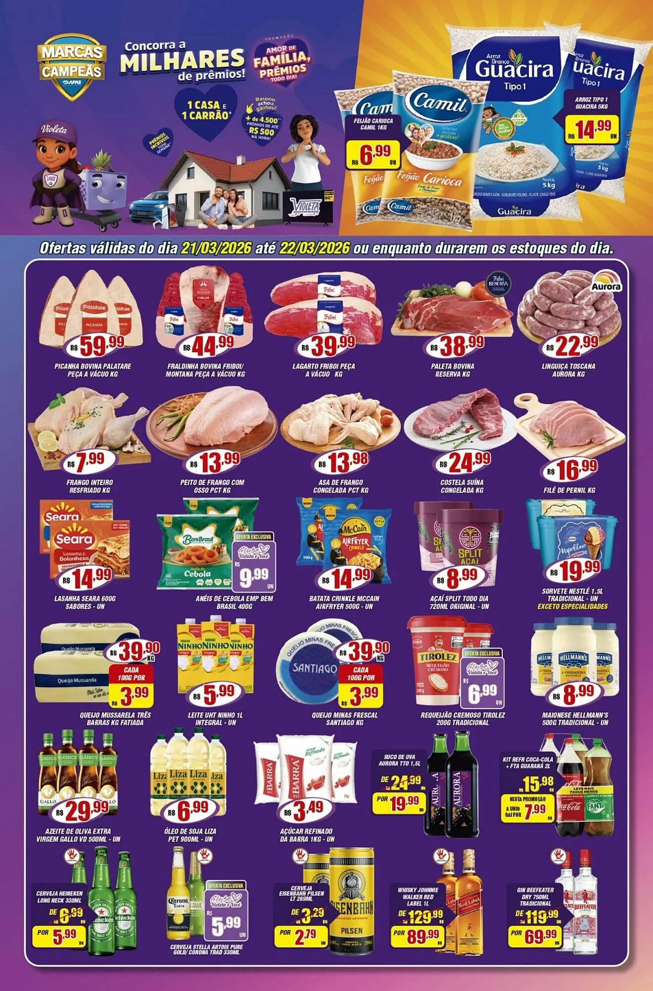 Encarte de Catálogo Violeta Supermercados 20 de março até 22 de março 2026 - Pagina 1