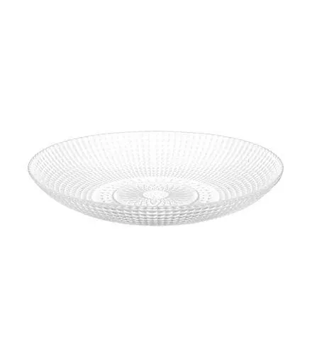 Prato de Sopa Vidro Cristal Útil Bazar 21cm RF1273