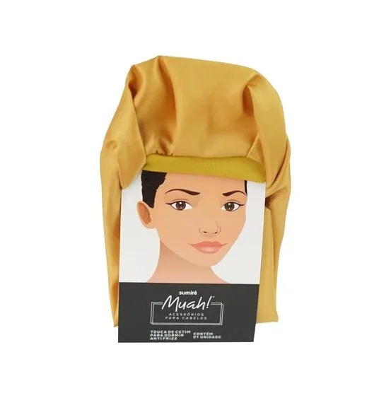 Touca Cetim Dormir Muah Anti Frizz