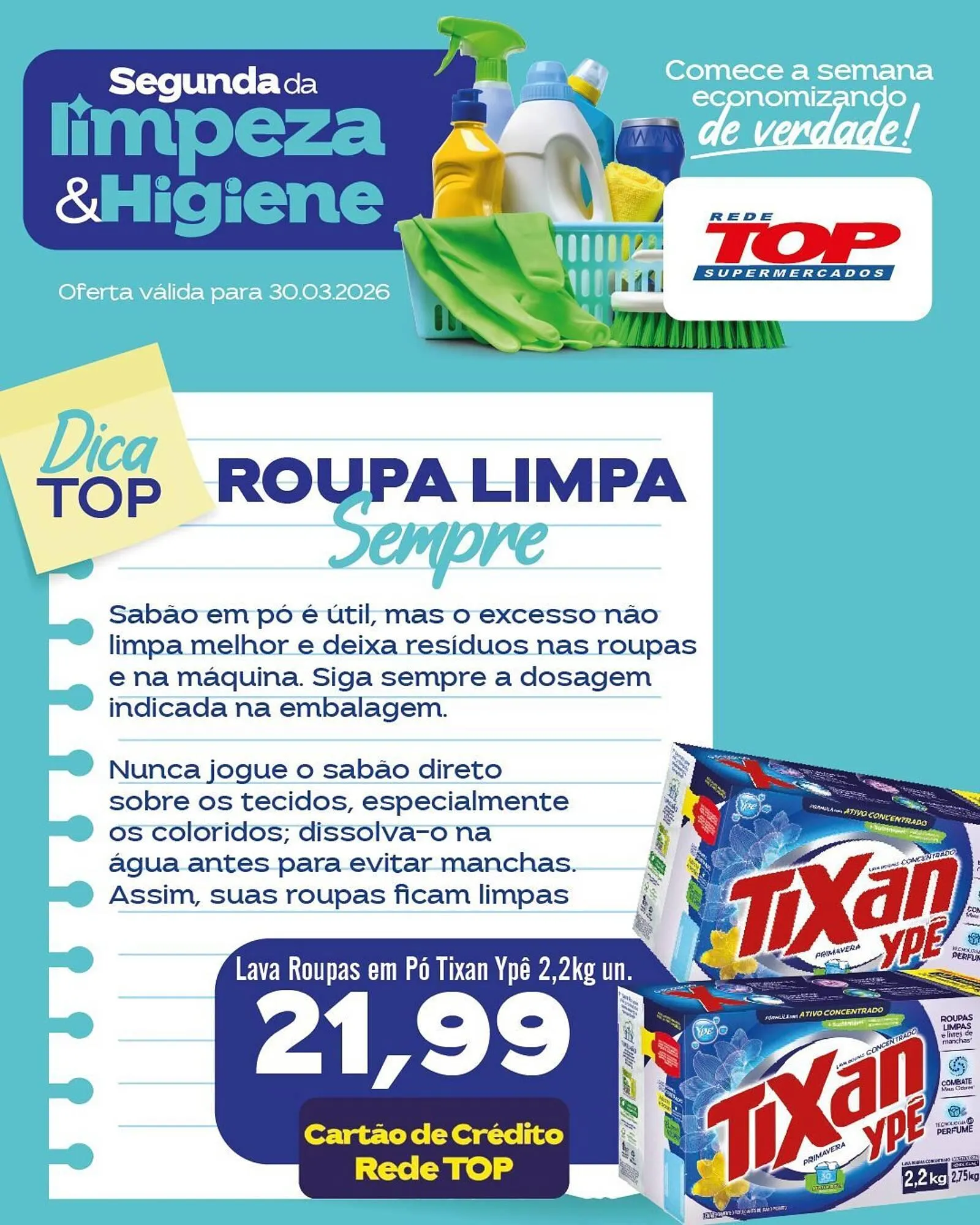 Encarte de Encarte Rede Top 30 de março até 30 de março 2026 - Pagina 1