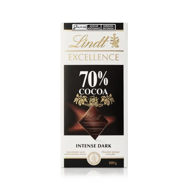 Barra de Chocolate Lindt Excellence 70% Dark 100g