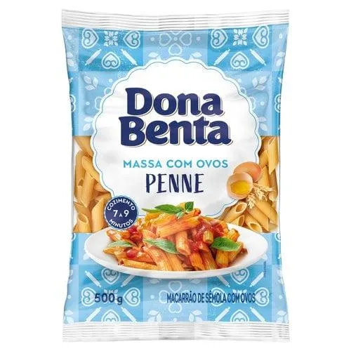 Macarrão de Sêmola com Ovos Penne Dona Benta Pacote 500g