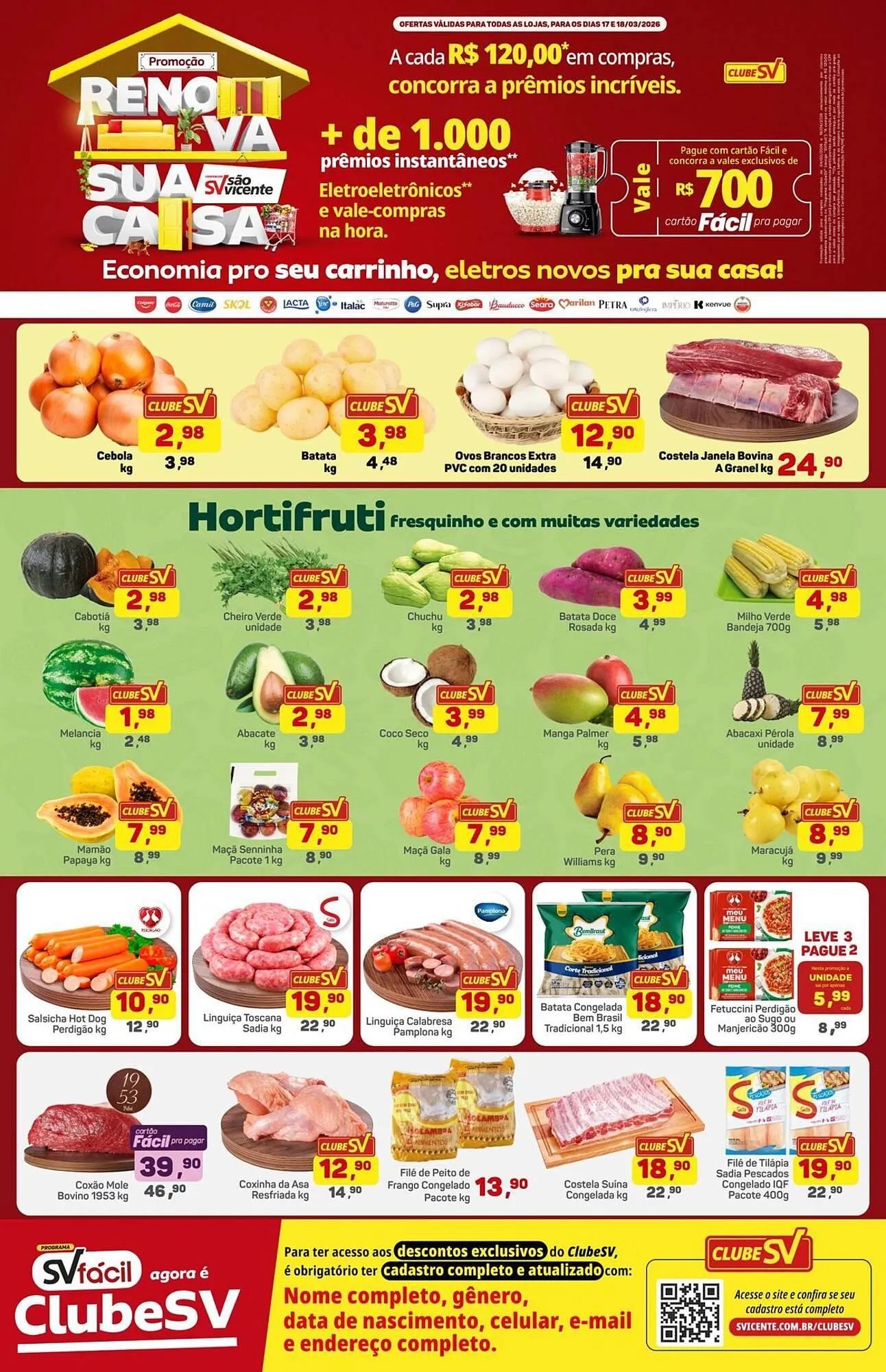 Encarte de Catálogo Supermercados São Vicente 17 de março até 18 de março 2026 - Pagina 1