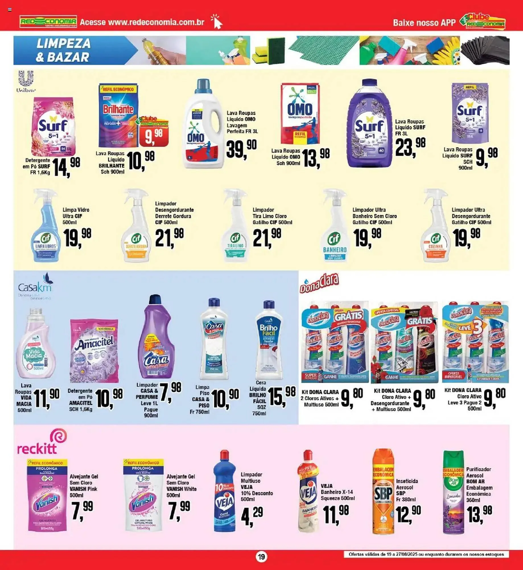 Encarte de Catálogo Redeconomia 19 de agosto até 27 de agosto 2025 - Pagina 19